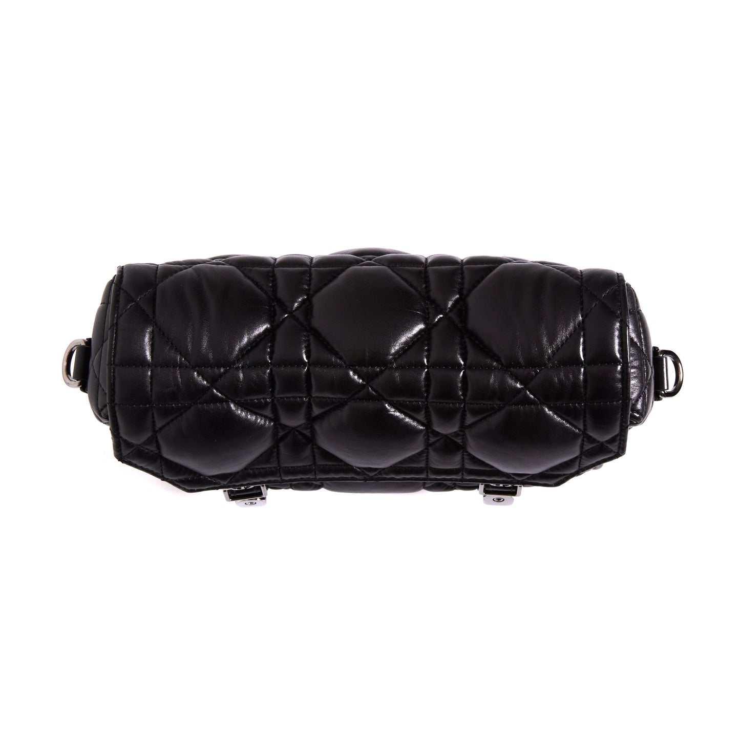 DIOR Diorcamp Quilted Crossbody Bag in Black Macrocannage Calfskin Leather
