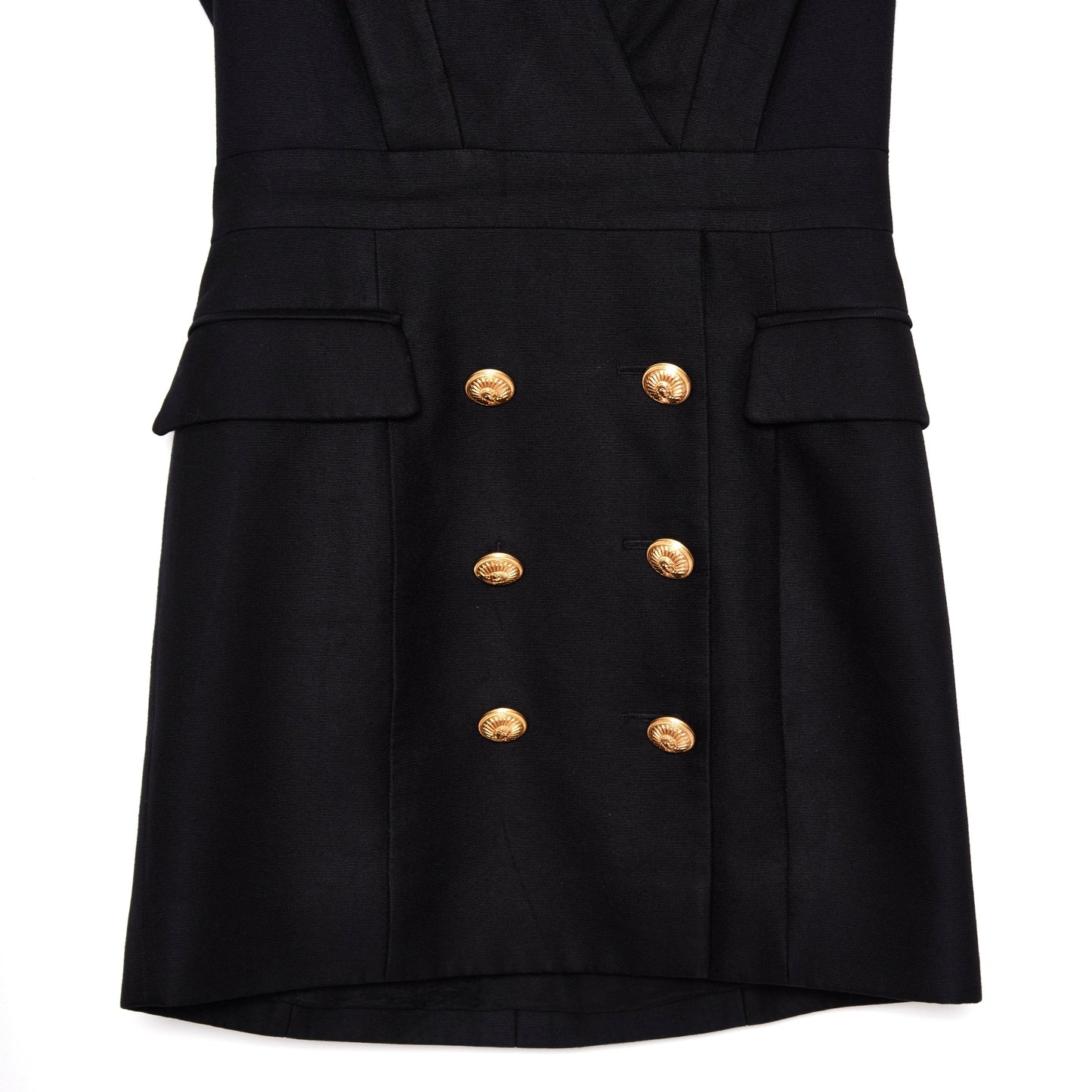 BALMAIN Buttoned Mini Dress - Black