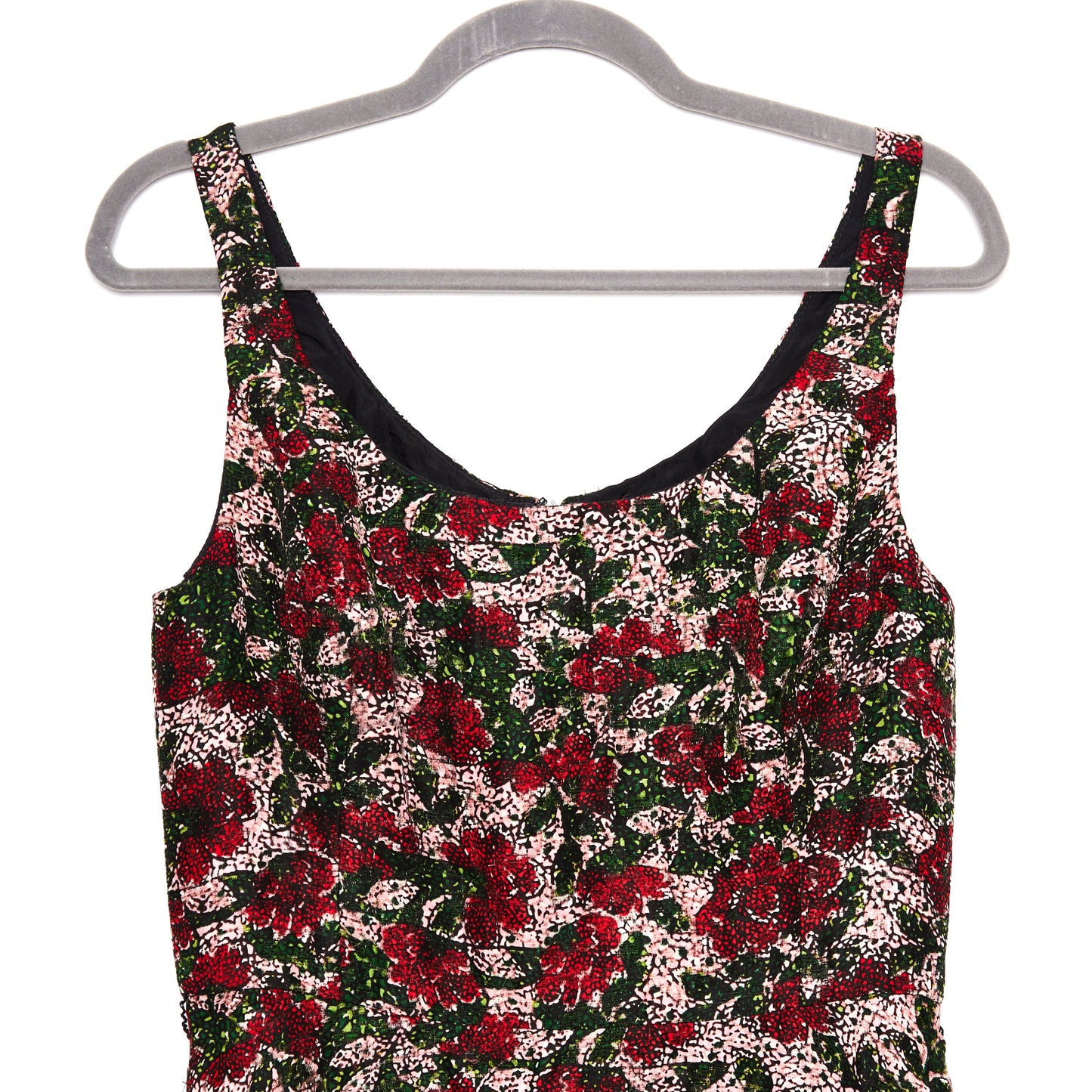OSCAR DE LA RENTA Floral Brocade Sleeveless Dress 8-10
