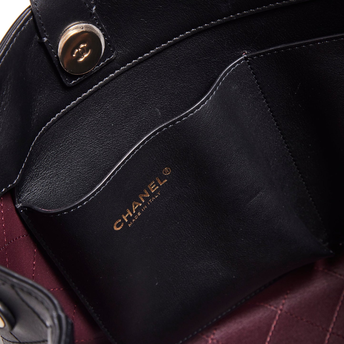 CHANEL Calfskin Large Serial Shopper Tote Black