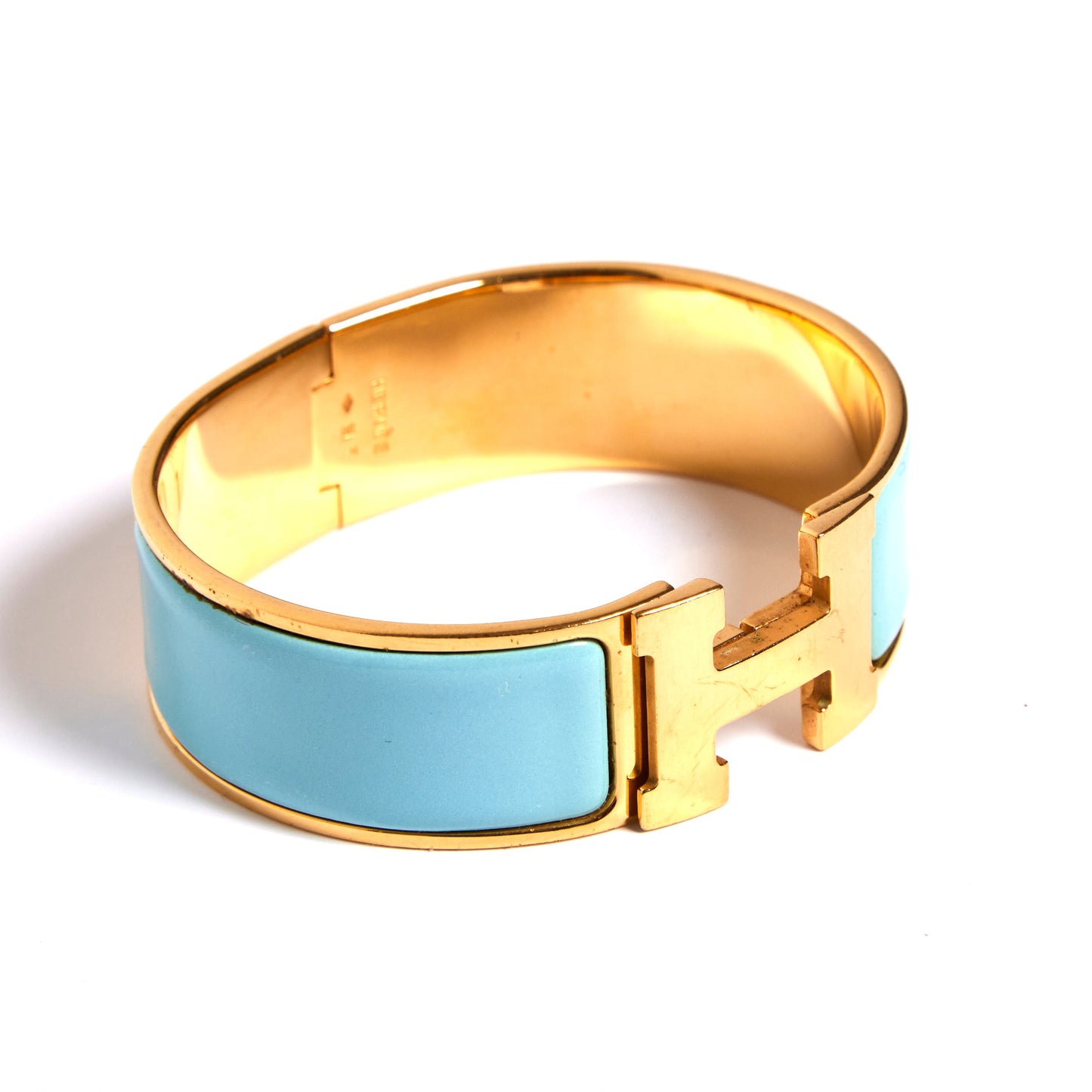 HERMES Clic H Bracelet Bleu Polaire