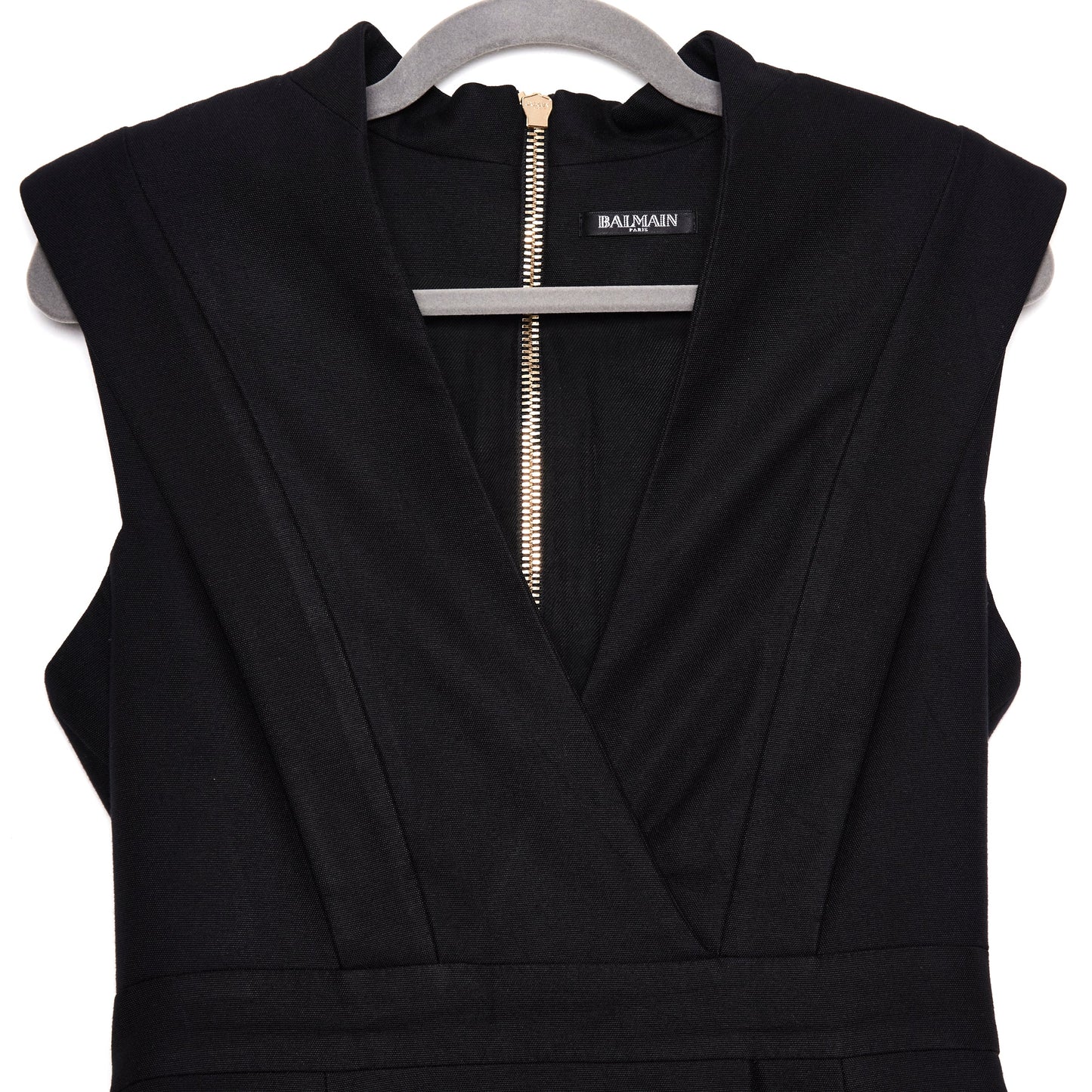 BALMAIN Buttoned Mini Dress - Black
