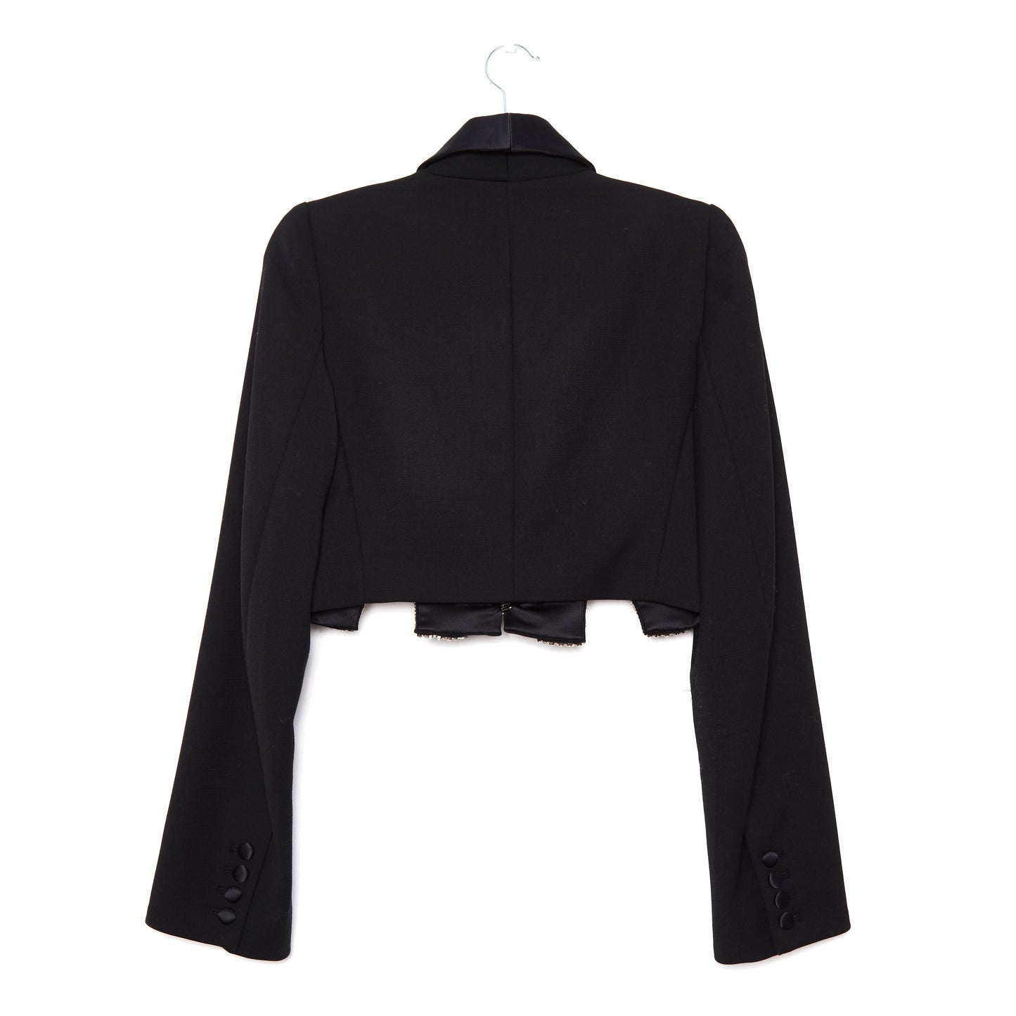 AREA NYC Deco Bow Slit Cropped Blazer 2