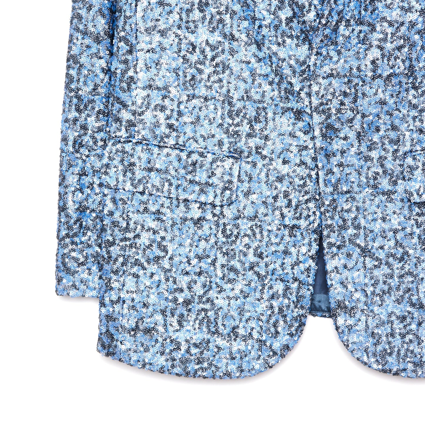 ZADIG & VOLTAIRE Vanille Blue Grey Sequined Sport Coat 8-10
