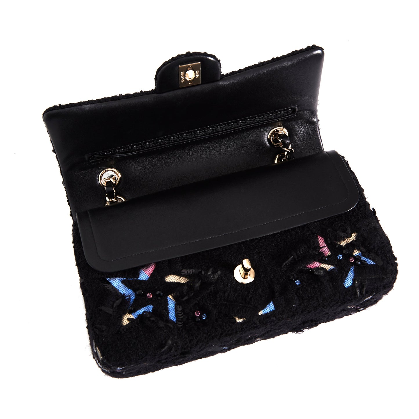 CHANEL Paris-Rue Cambon 31 Tweed Medium Classic Double Flap Bag