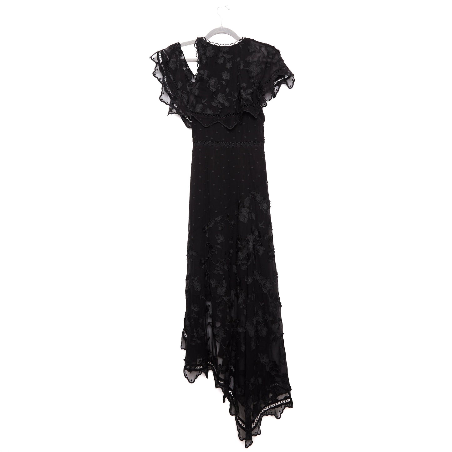 ZIMMERMANN Mercer Bird Silk Chiffon Dress Black 1