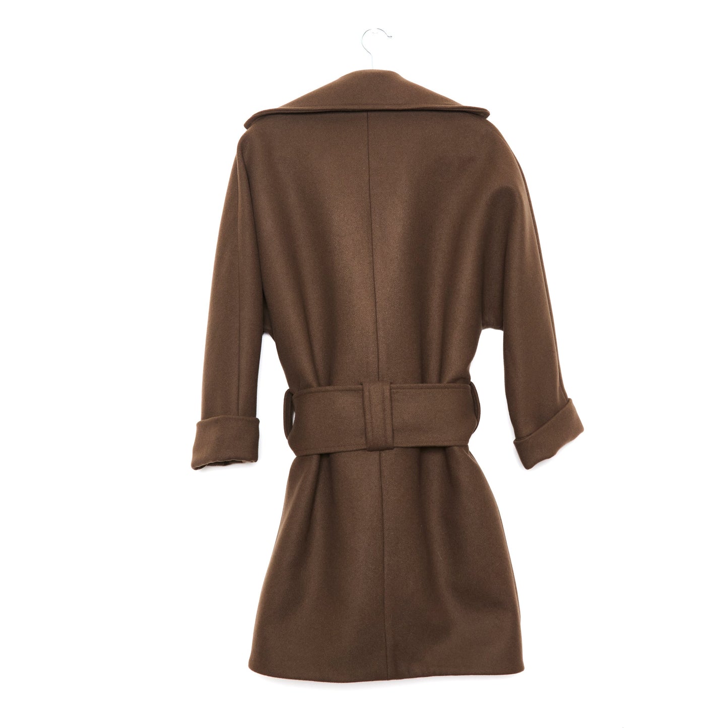 WATSON X WATSON Belted Wrap Wool Coat in Khaki 6