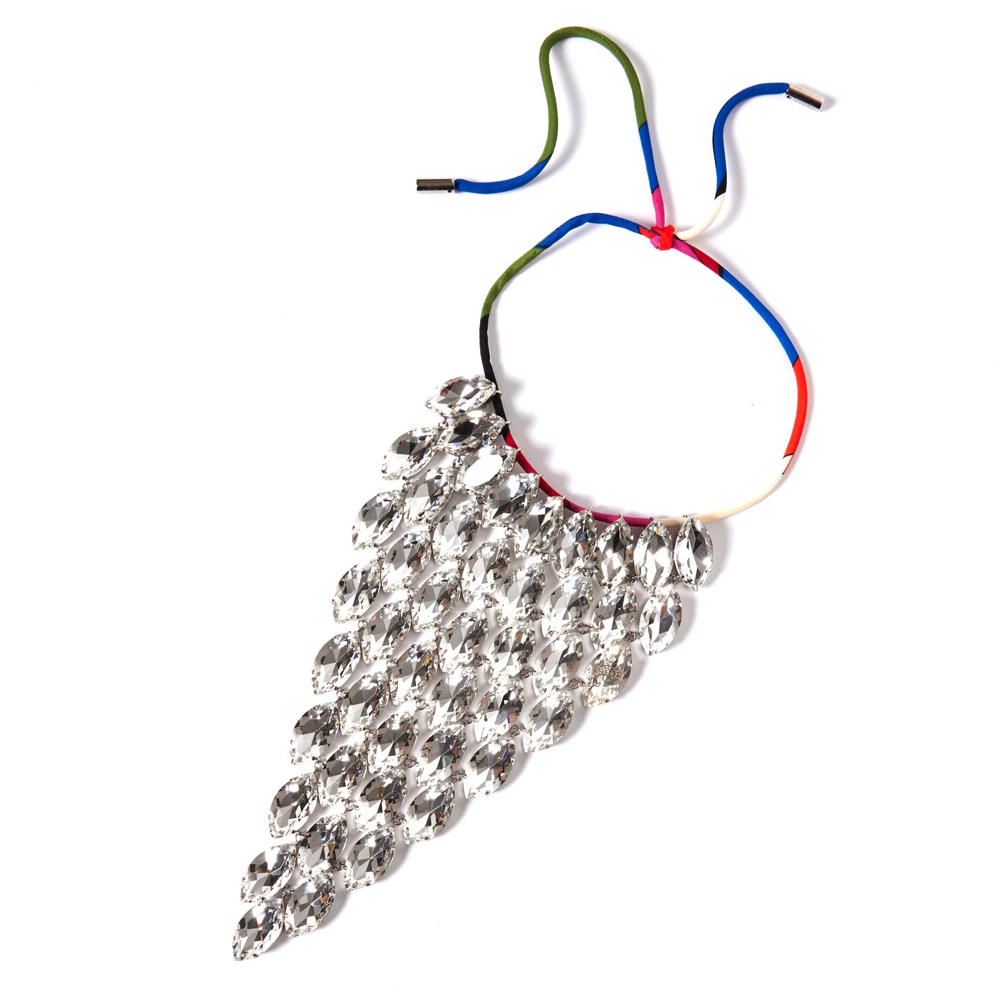 EMILIO PUCCI Crystal Cascade Collar Necklace