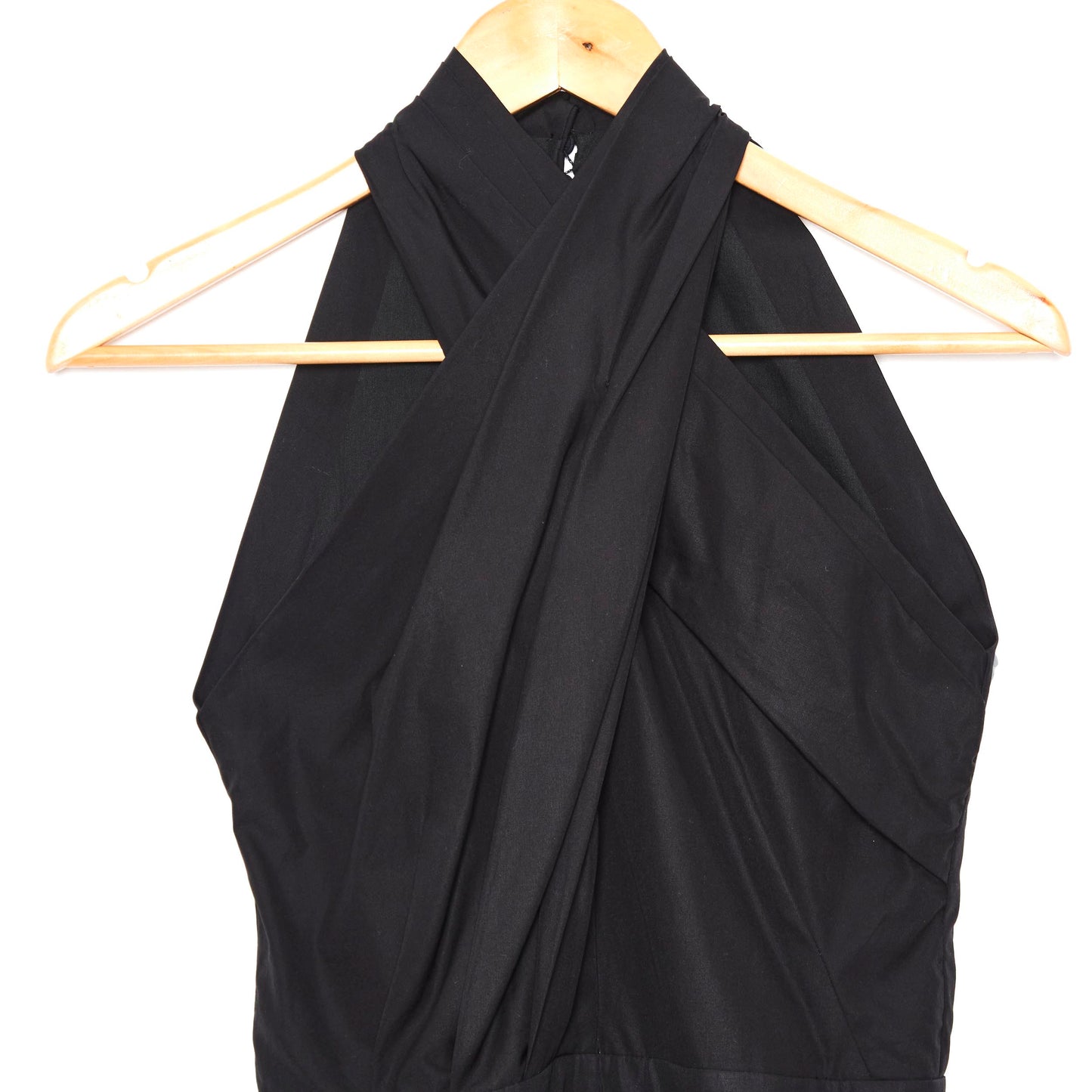 ALEXANDER MCQUEEN Black Halter Dress 40