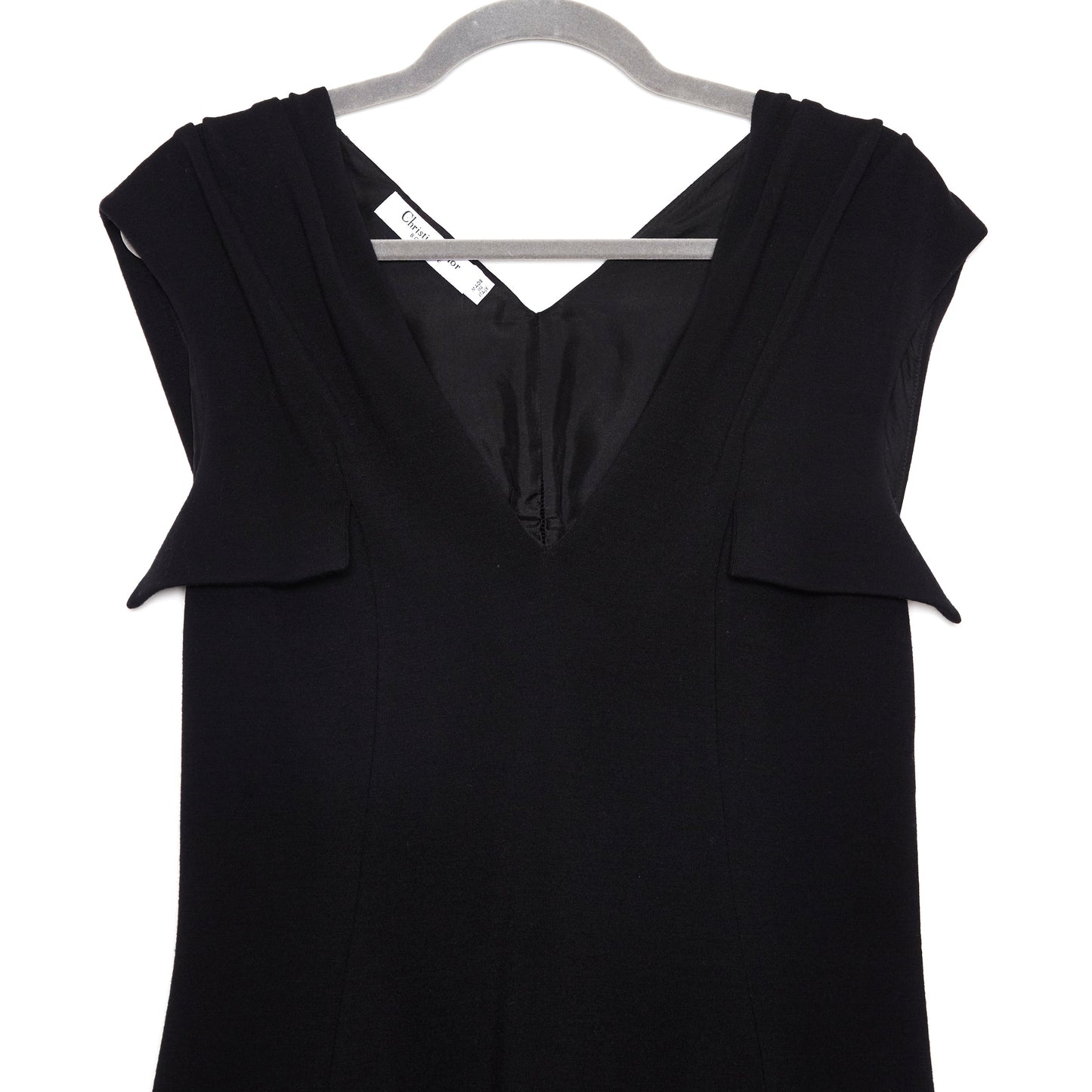 DIOR Wool Mid-Length Dress Black 12-14