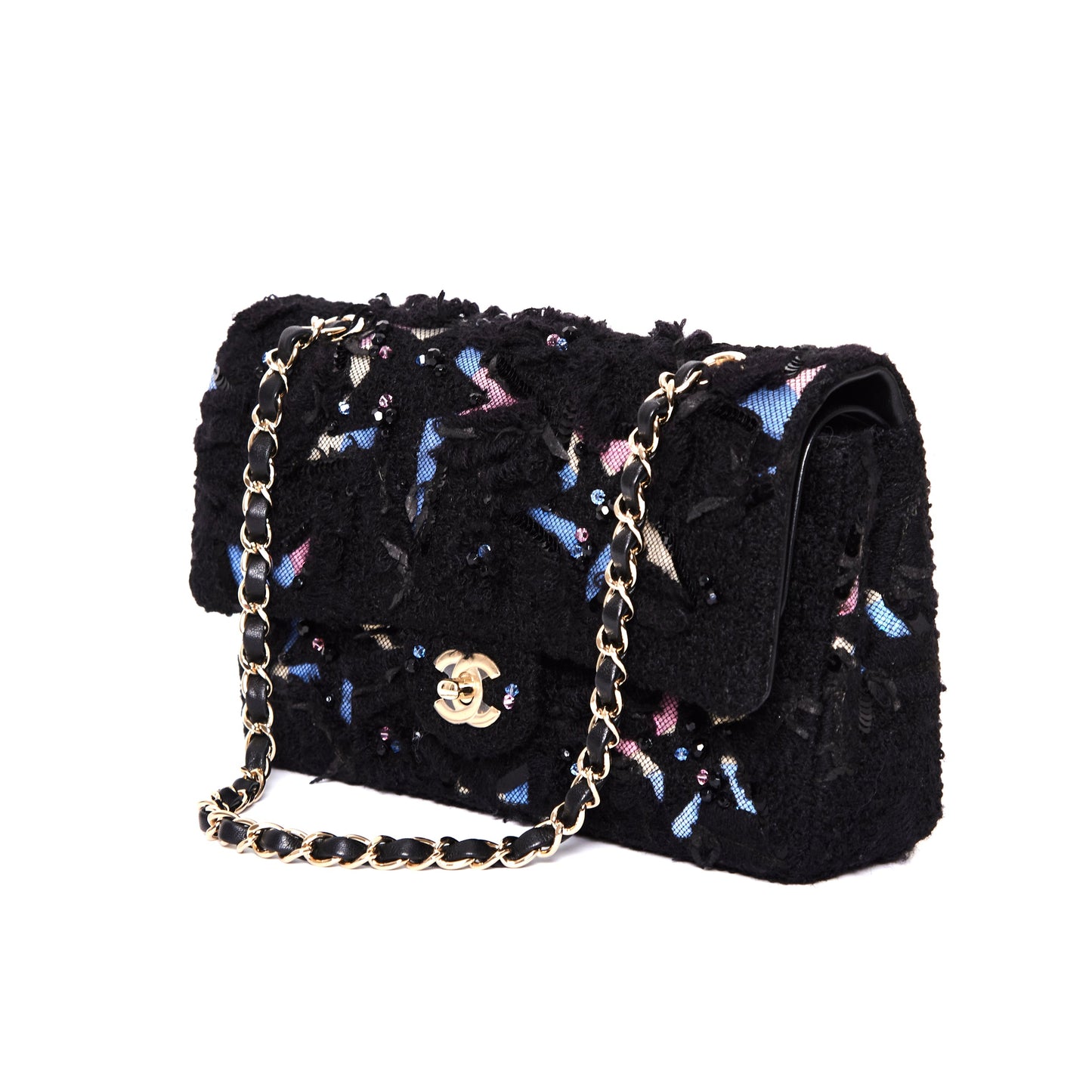 CHANEL Paris-Rue Cambon 31 Tweed Medium Classic Double Flap Bag