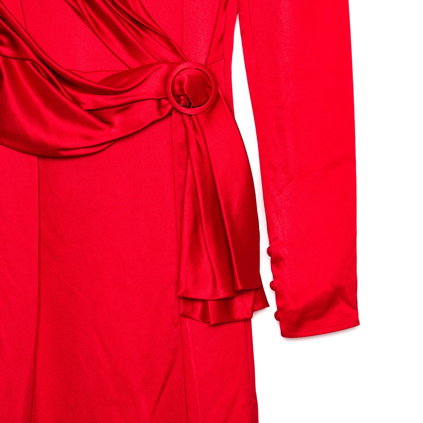 ALESSANDRA RICH Silk Red Dress S