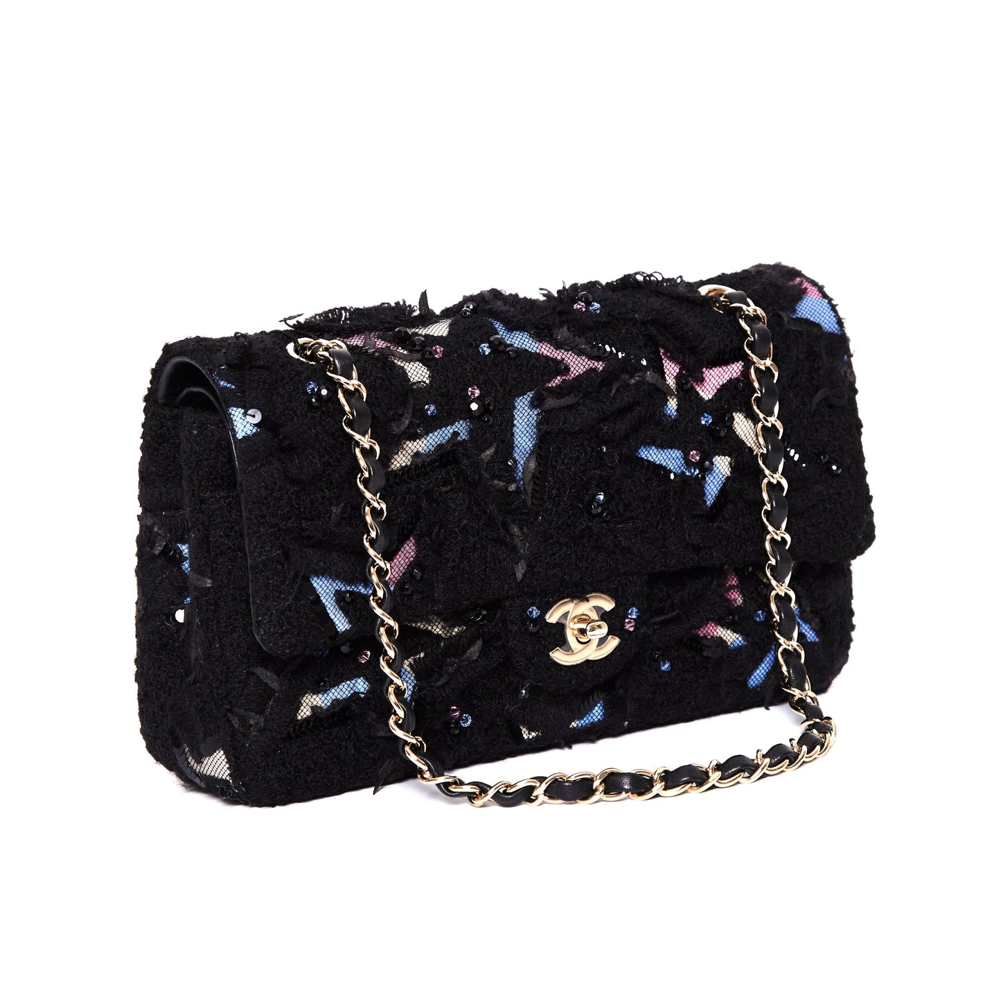 CHANEL Paris-Rue Cambon 31 Tweed Medium Classic Double Flap Bag