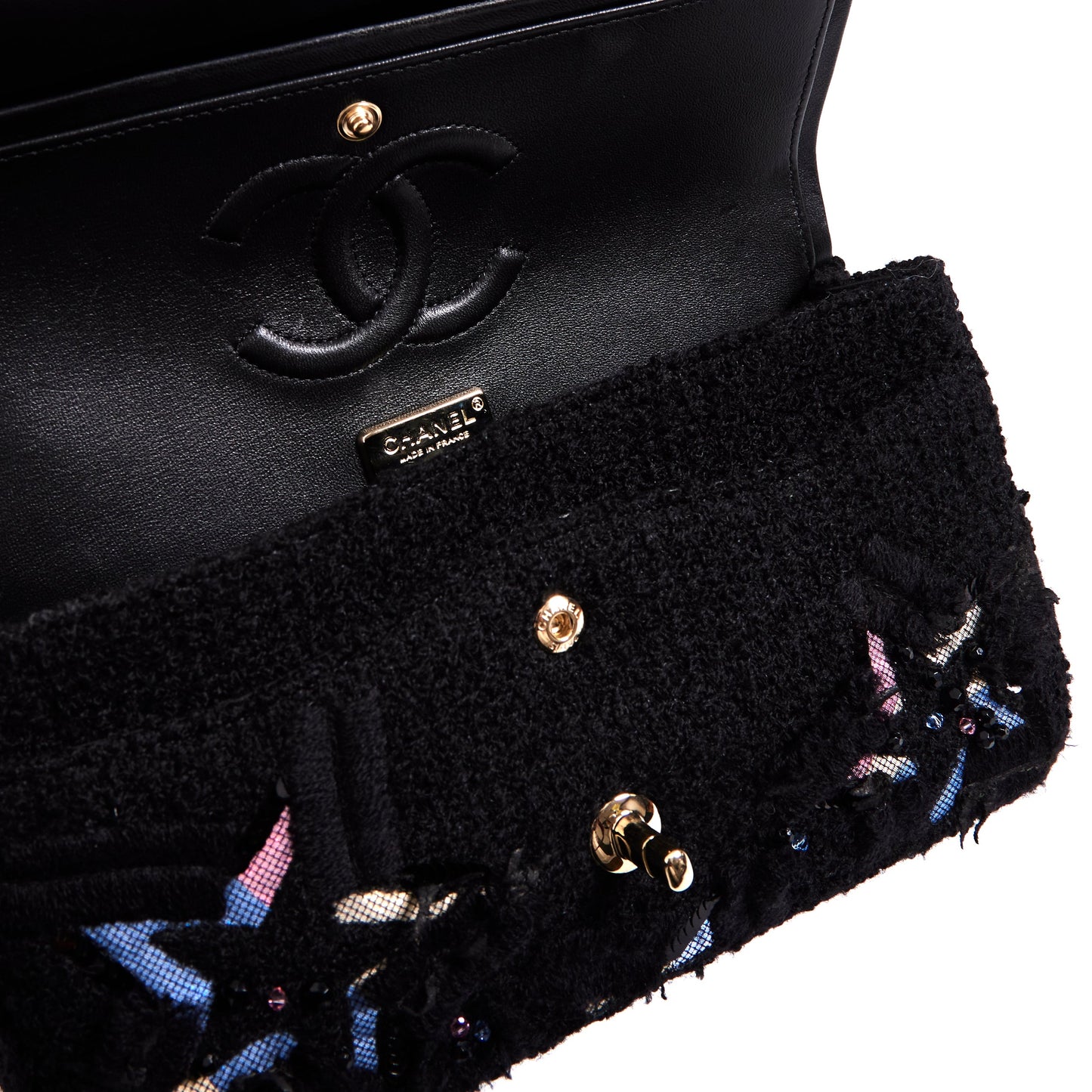 CHANEL Paris-Rue Cambon 31 Tweed Medium Classic Double Flap Bag