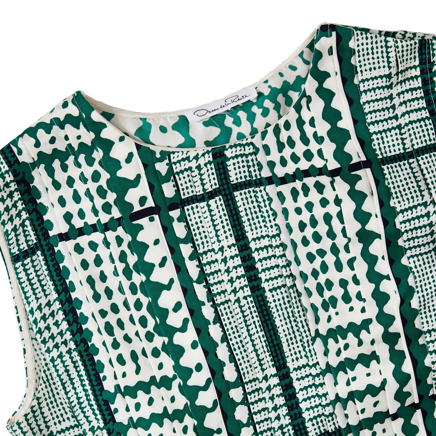 OSCAR DE LA RENTA Geometric Pattern Dress 12