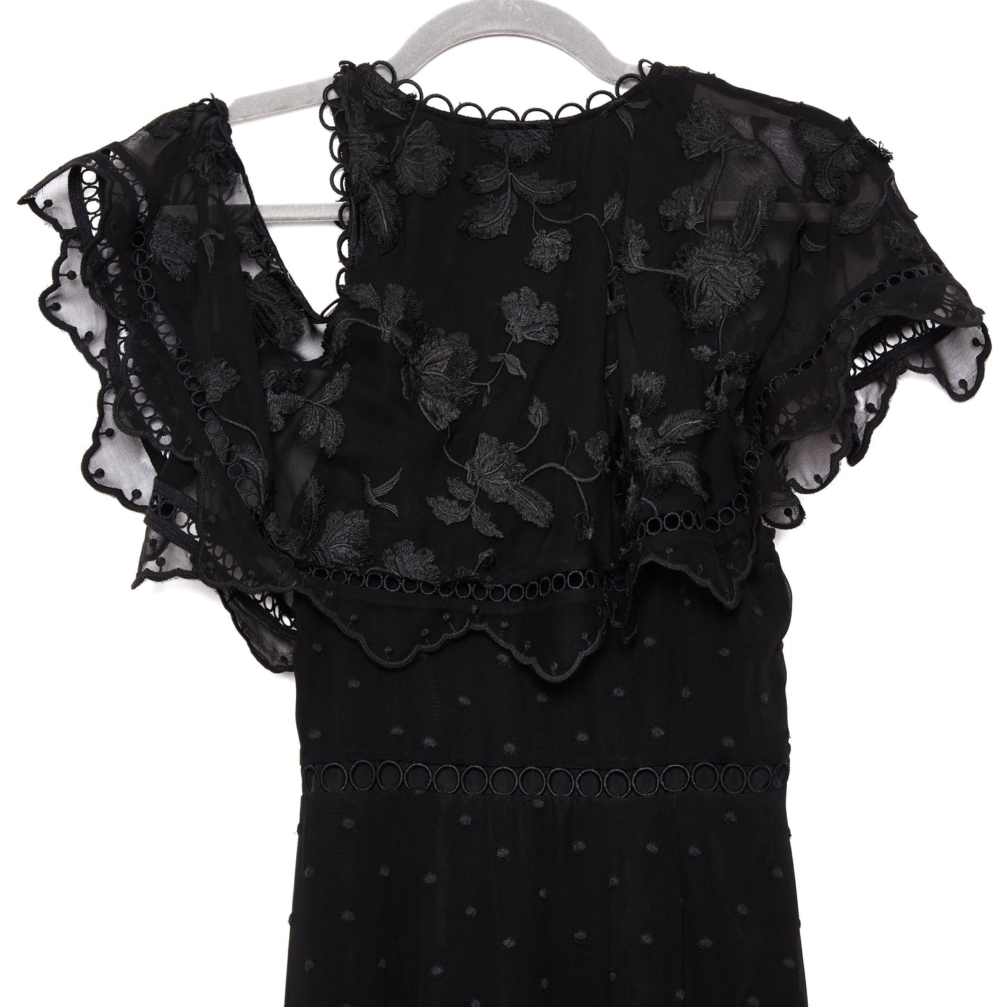ZIMMERMANN Mercer Bird Silk Chiffon Dress Black 1