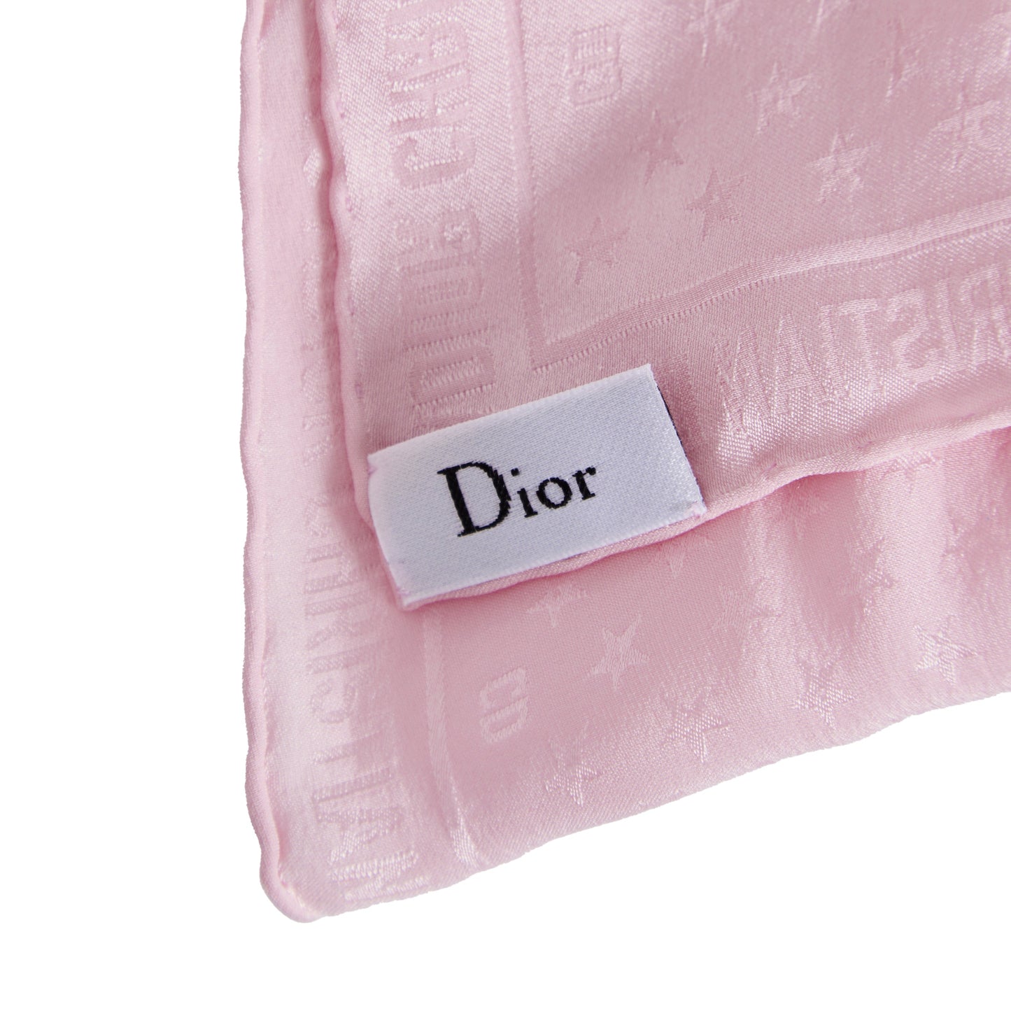 DIOR Pink Silk Jacquard Scarf