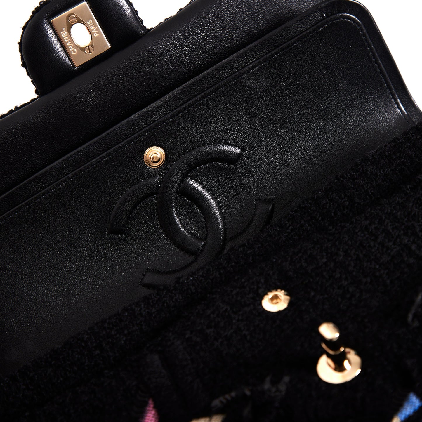 CHANEL Paris-Rue Cambon 31 Tweed Medium Classic Double Flap Bag