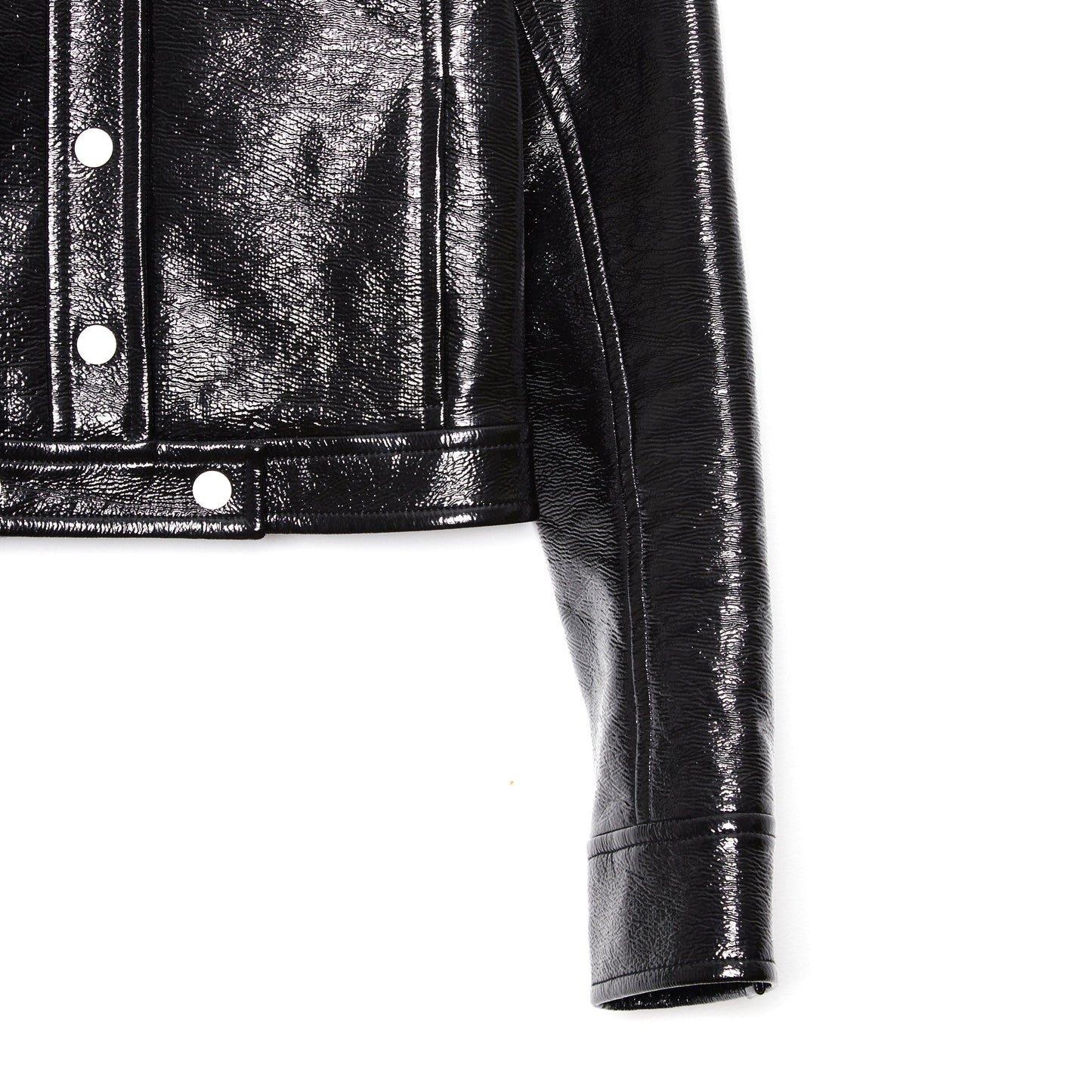 COURRÈGES Re-Edition Vinyl Logo Jacket Black 36
