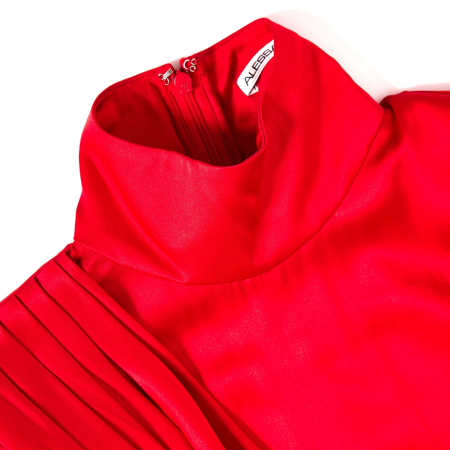 ALESSANDRA RICH Silk Red Dress S