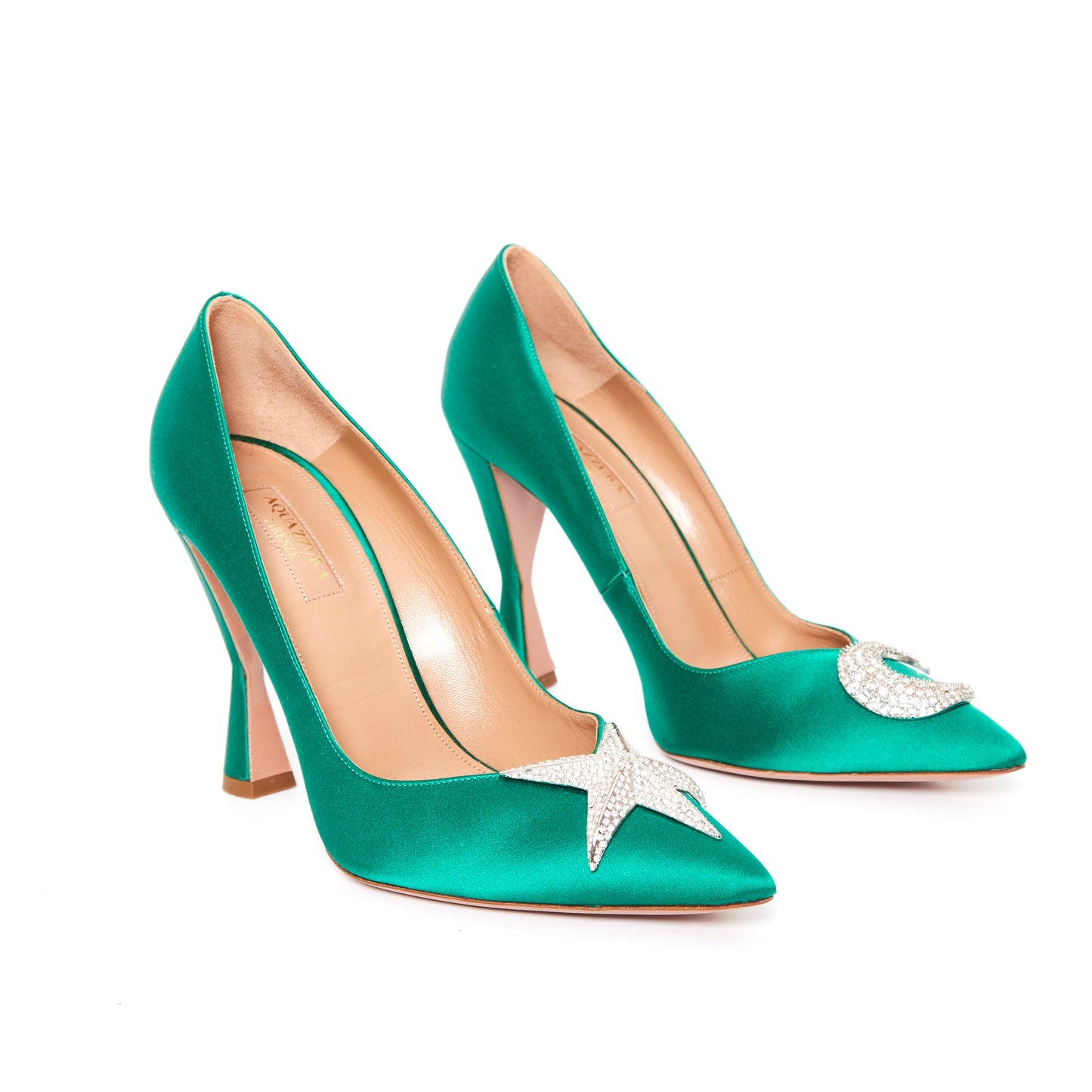 AQUAZZURA Proust 105mm pumps in green 39