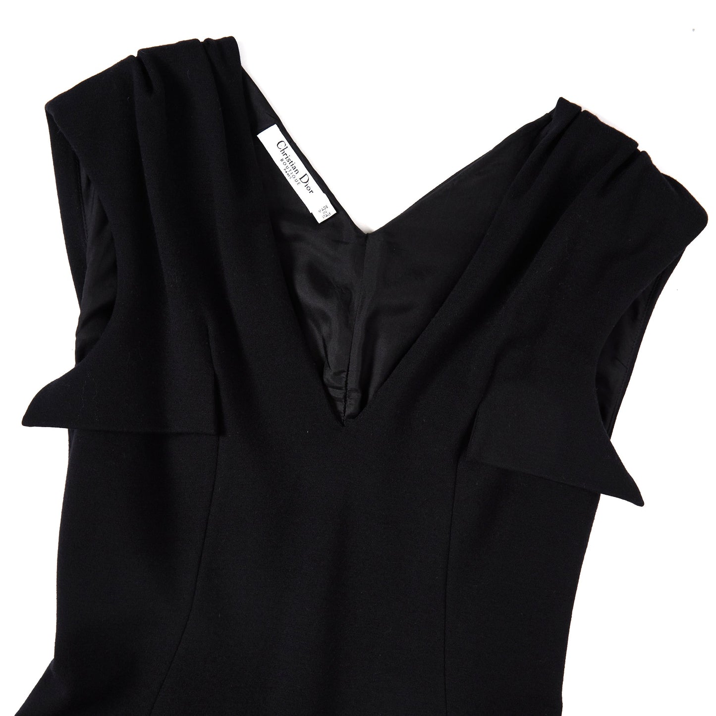 DIOR Wool Mid-Length Dress Black 12-14