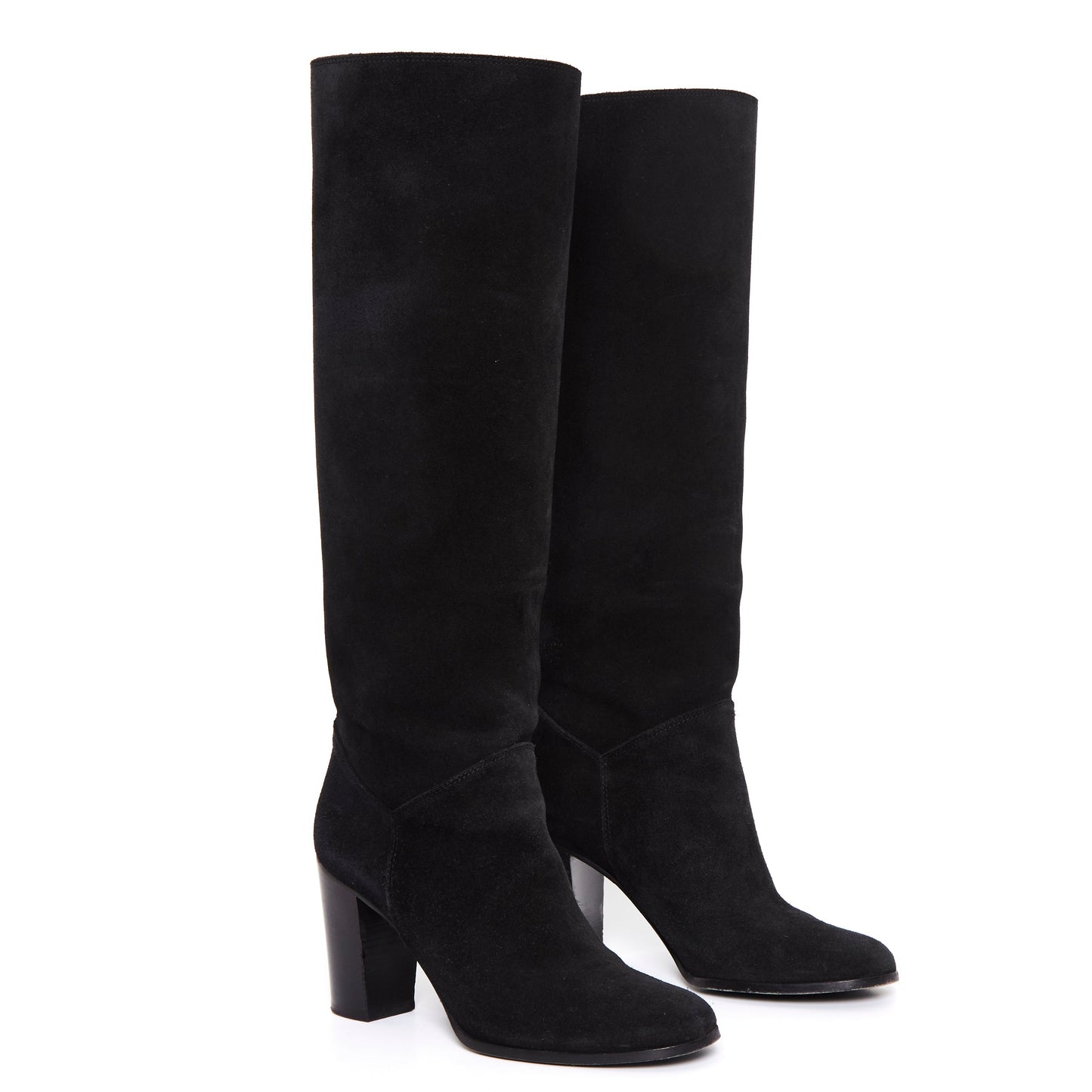 CHANEL Suede leather high boots 40