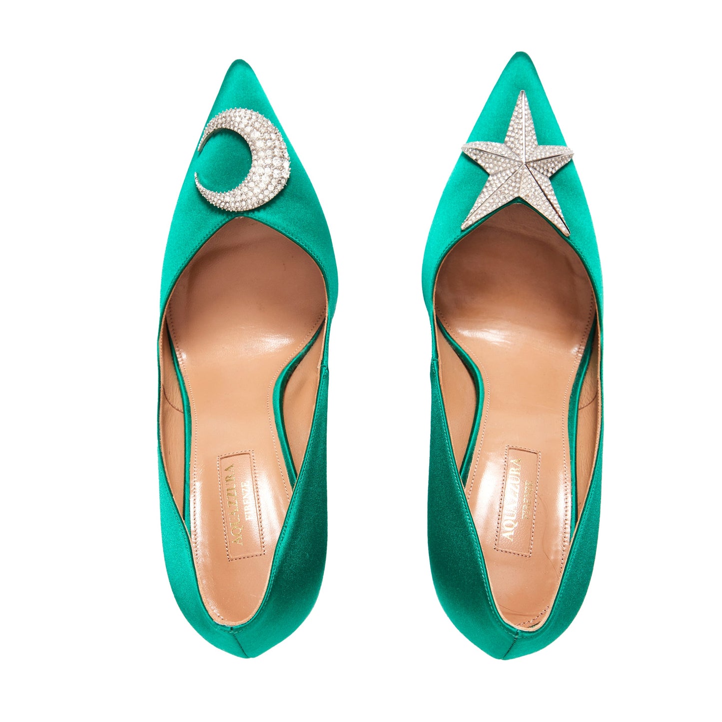AQUAZZURA Proust 105mm pumps in green 39