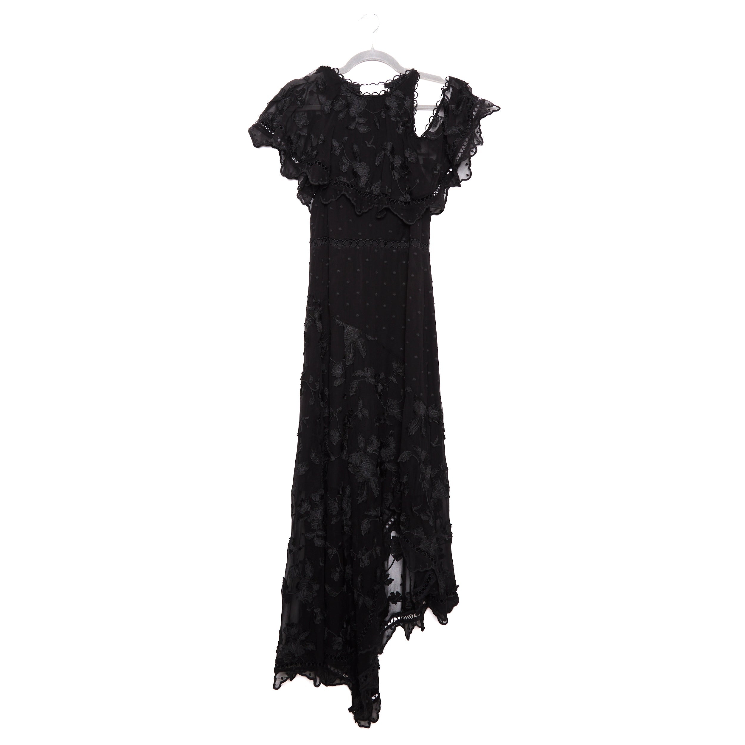 ZIMMERMANN Mercer Bird Silk Chiffon Dress Black 1 – Revivre Luxury  Consignment