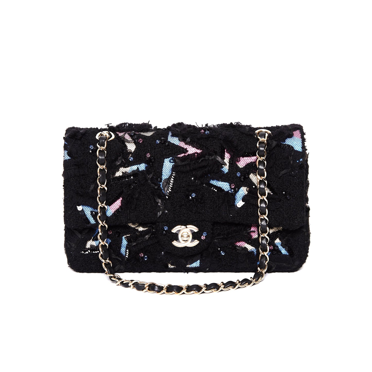 CHANEL Paris-Rue Cambon 31 Tweed Medium Classic Double Flap Bag