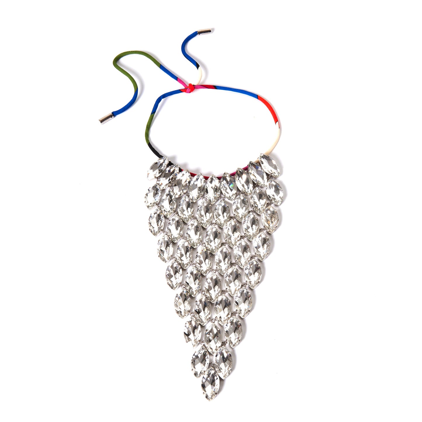EMILIO PUCCI Crystal Cascade Collar Necklace