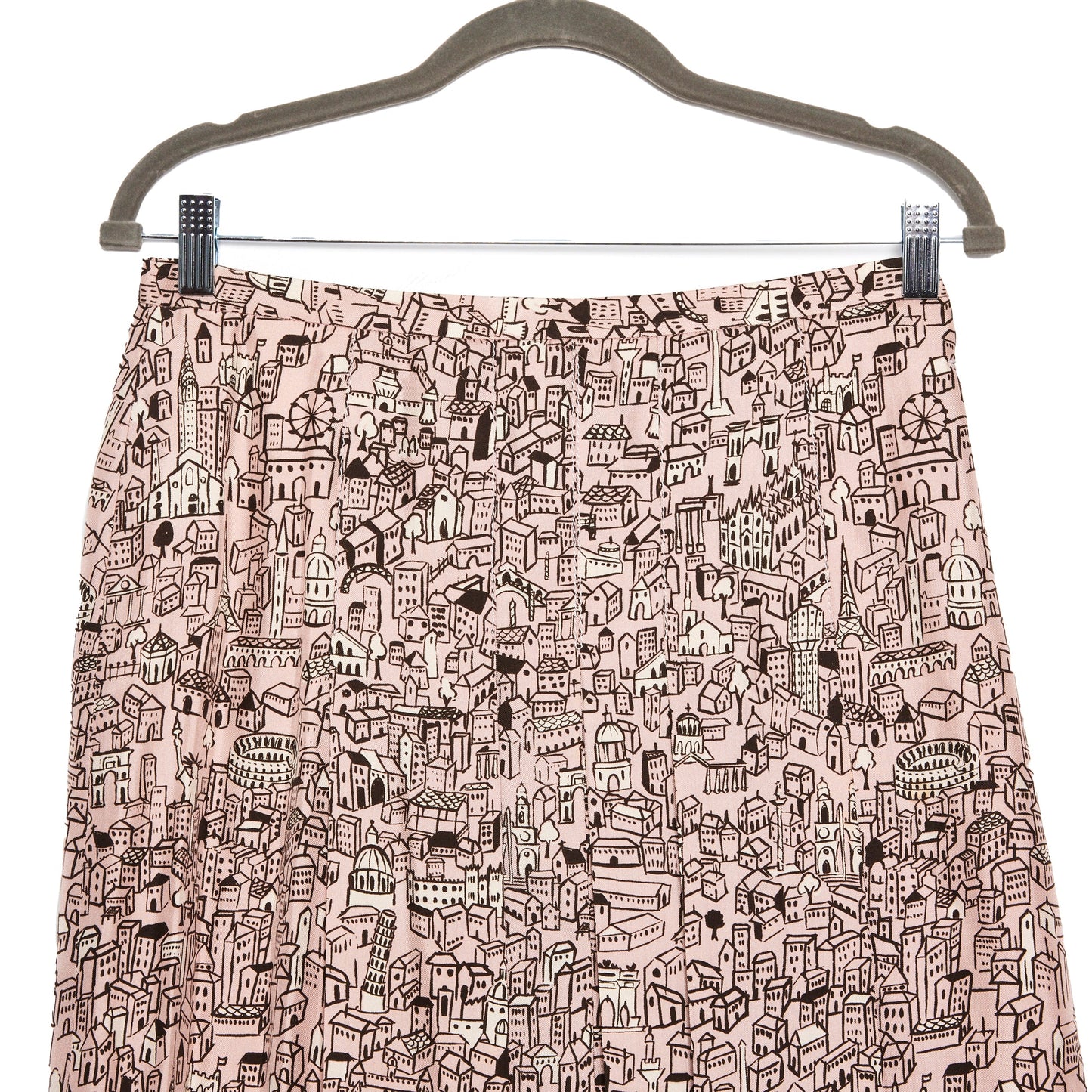 MOSCHINO Vintage Silk Print Skirt S