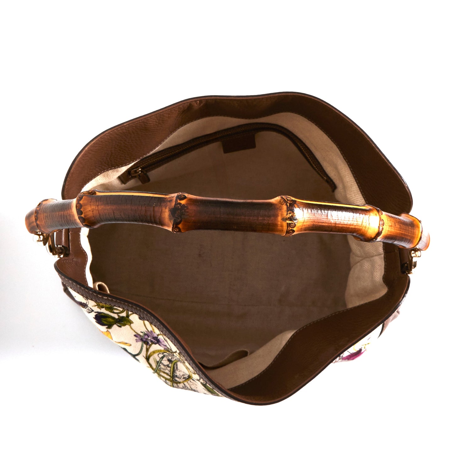GUCCI Diana Flora Bamboo Hobo