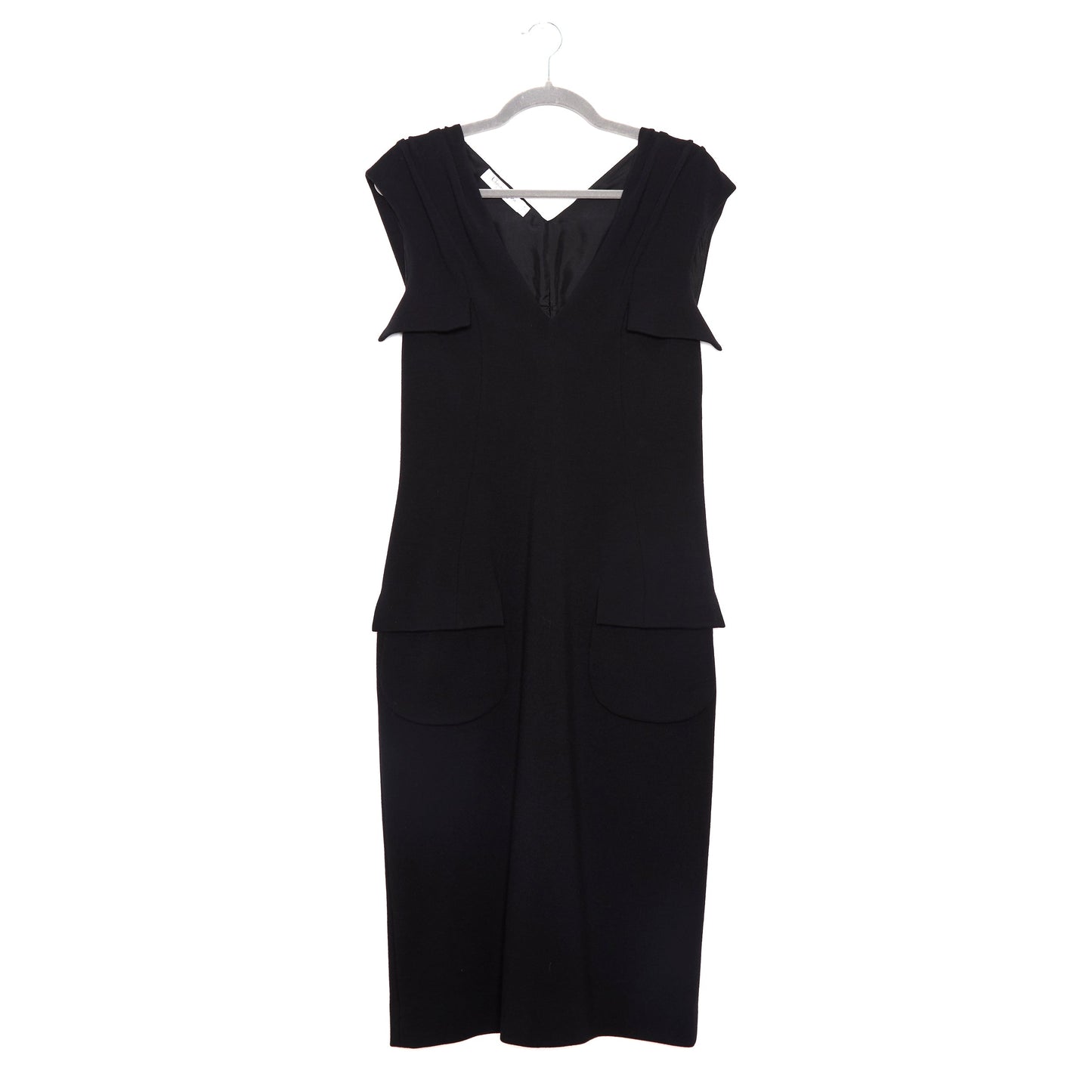 DIOR Wool Mid-Length Dress Black 12-14