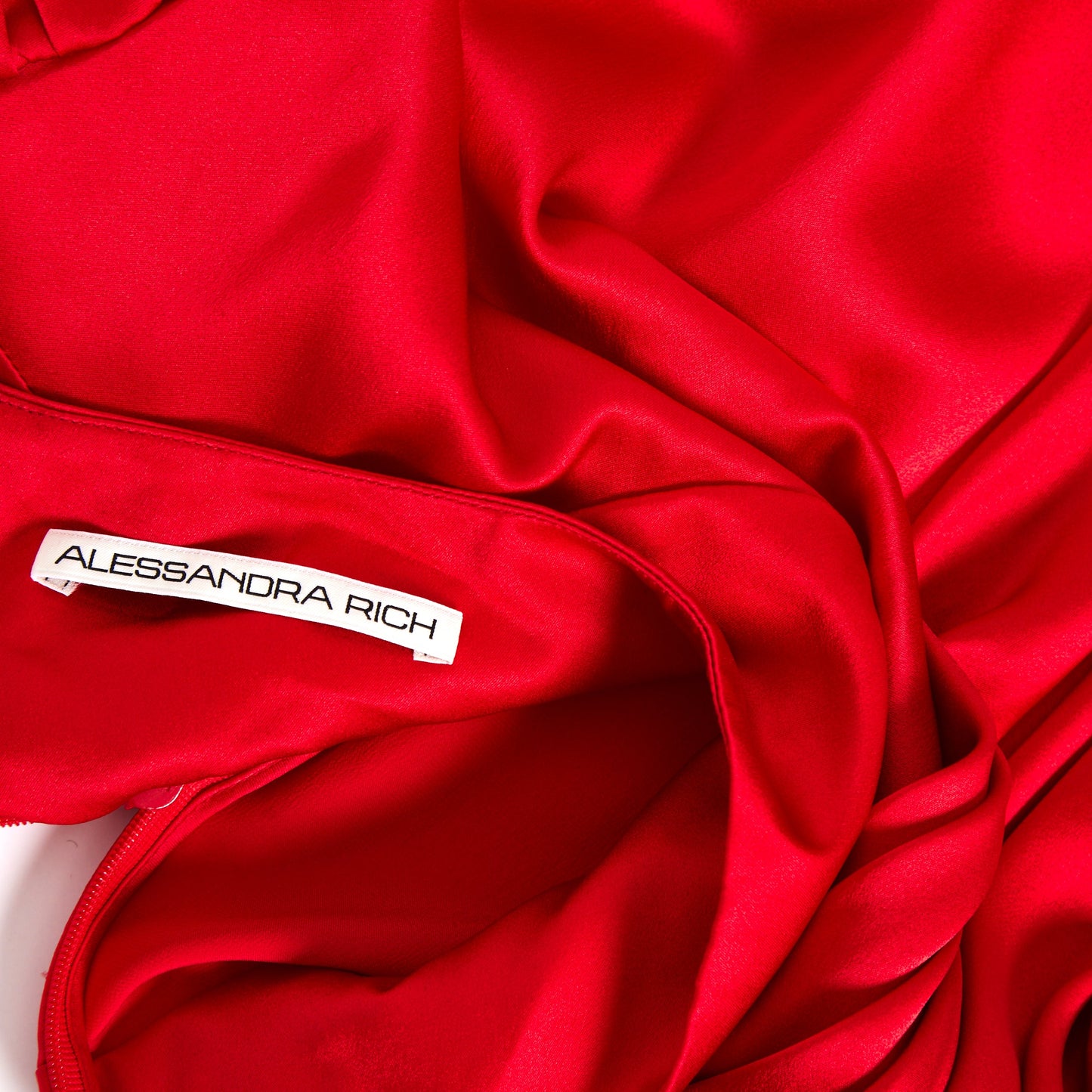 ALESSANDRA RICH Silk Red Dress S