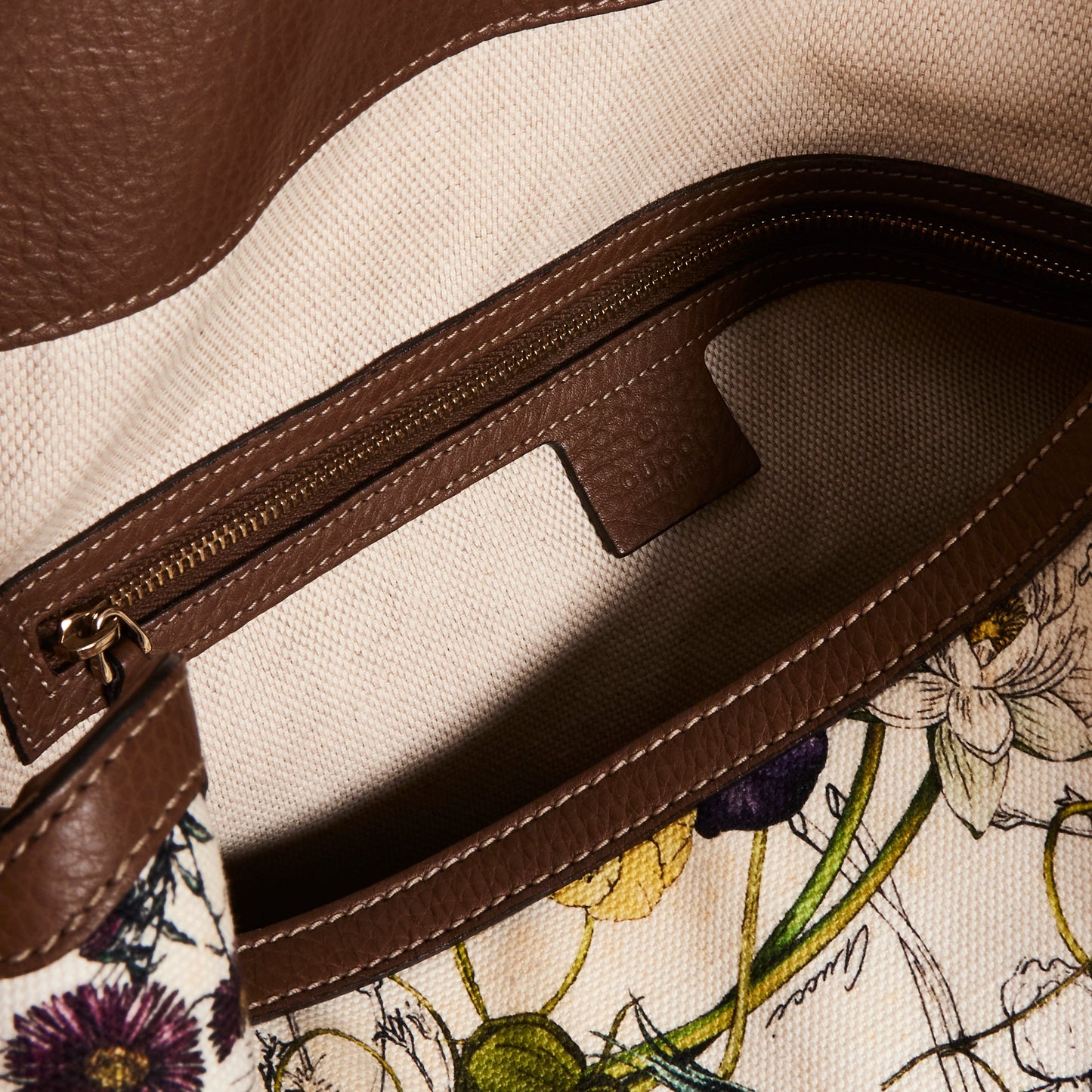 GUCCI Diana Flora Bamboo Hobo