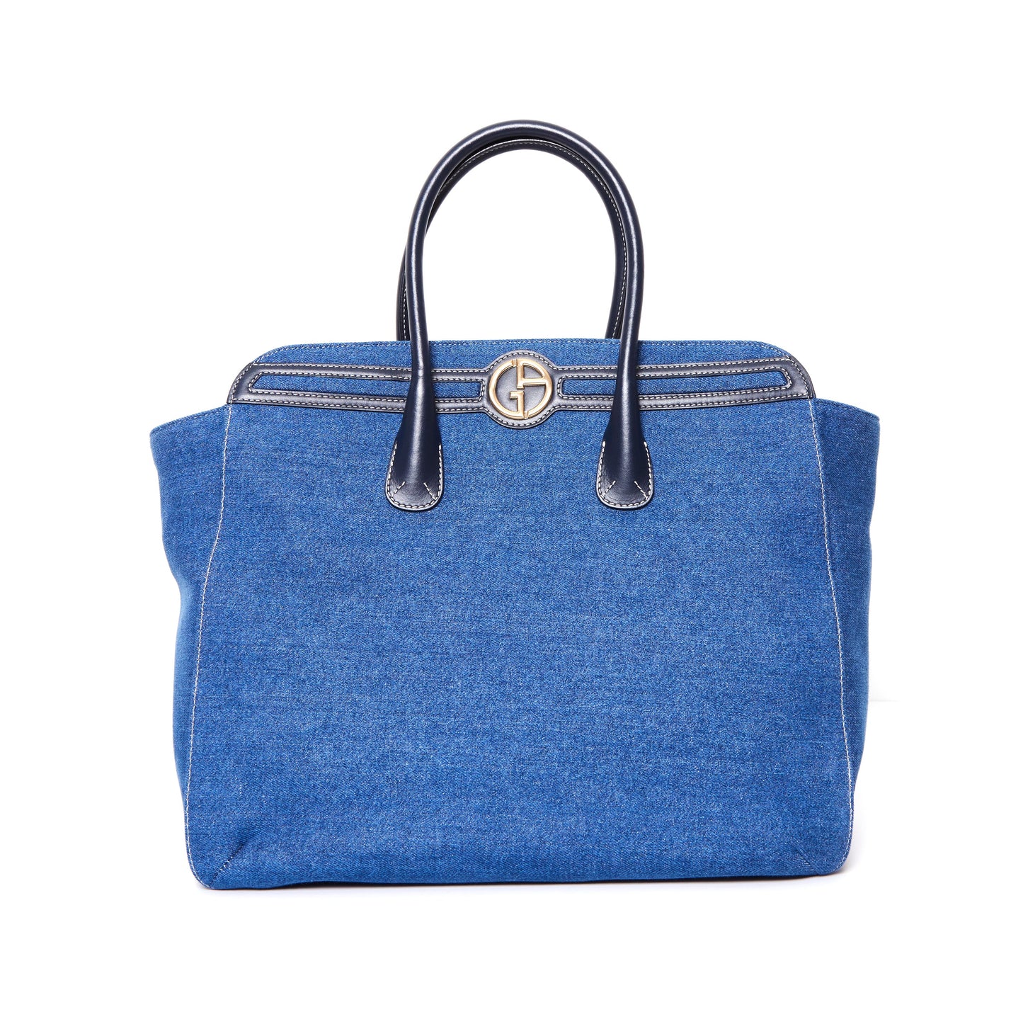GIORGIO ARMANI Denim Tote Bag in Denim Jeans