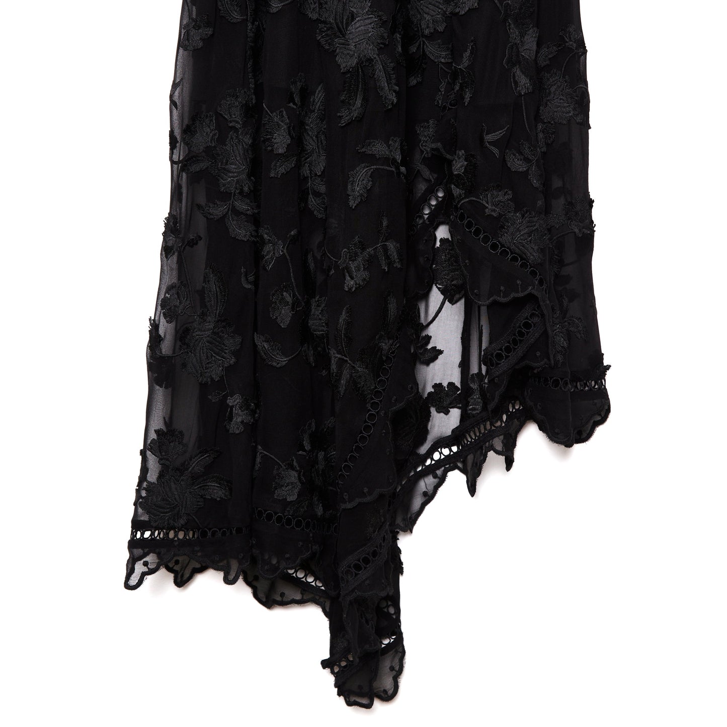 ZIMMERMANN Mercer Bird Silk Chiffon Dress Black 1