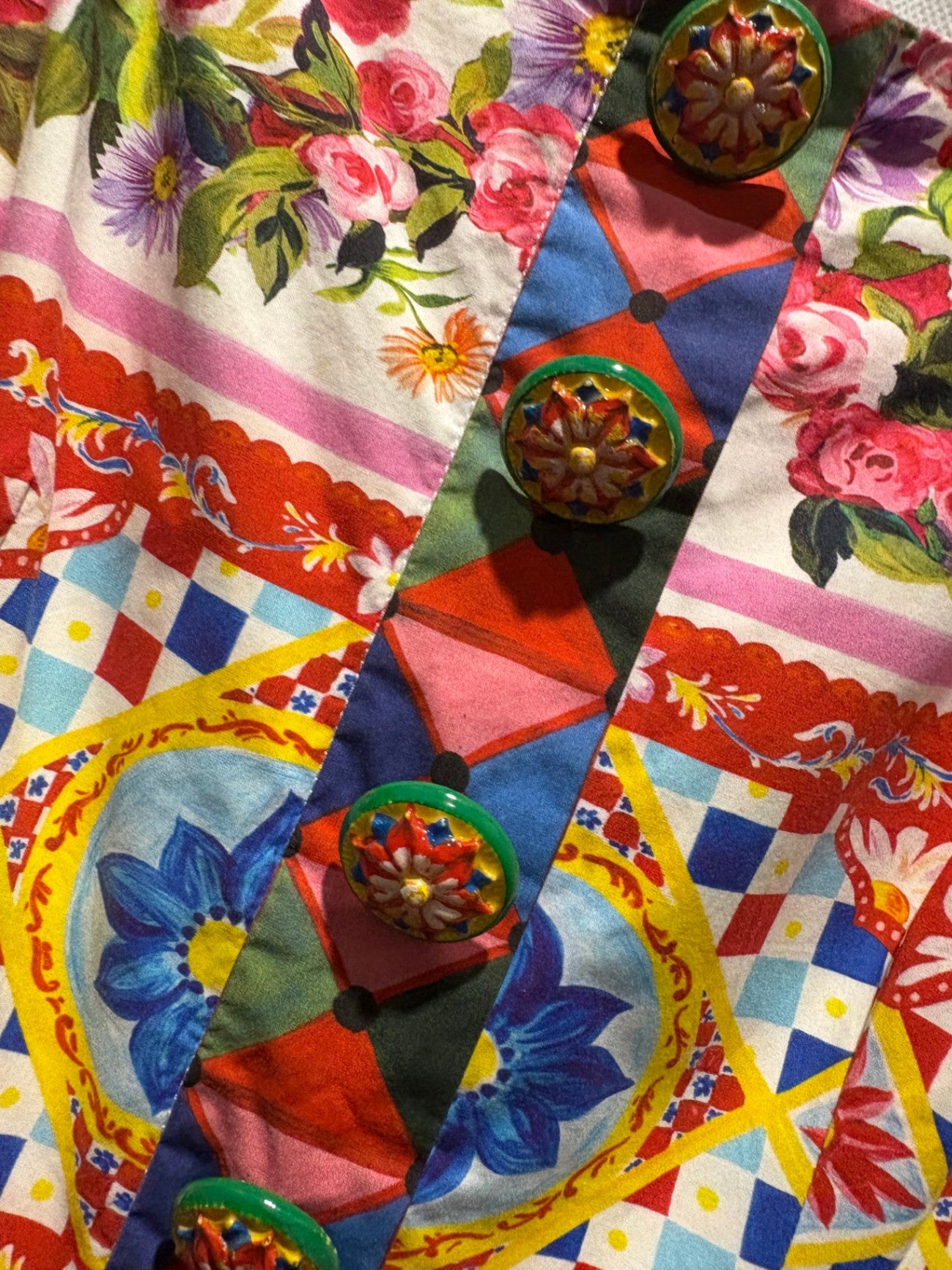 DOLCE & GABBANA Mambo Multi Pink Midi Dress