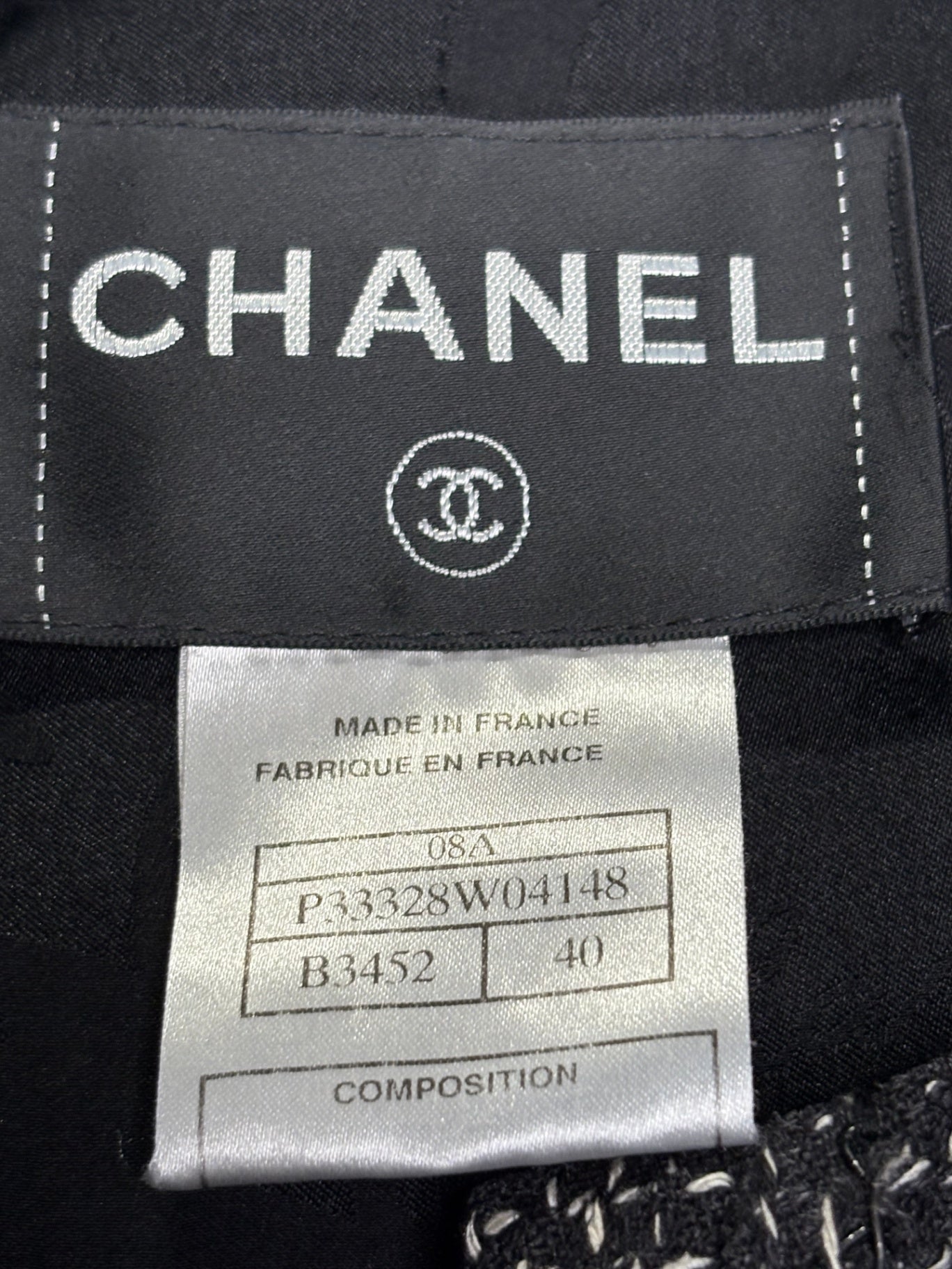 CHANEL Tweed Jacket with Signature Checked Cuffs