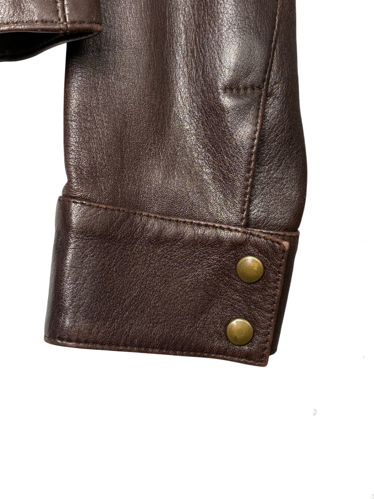 MIU MIU Chocolate Brown Leather Moto Jacket