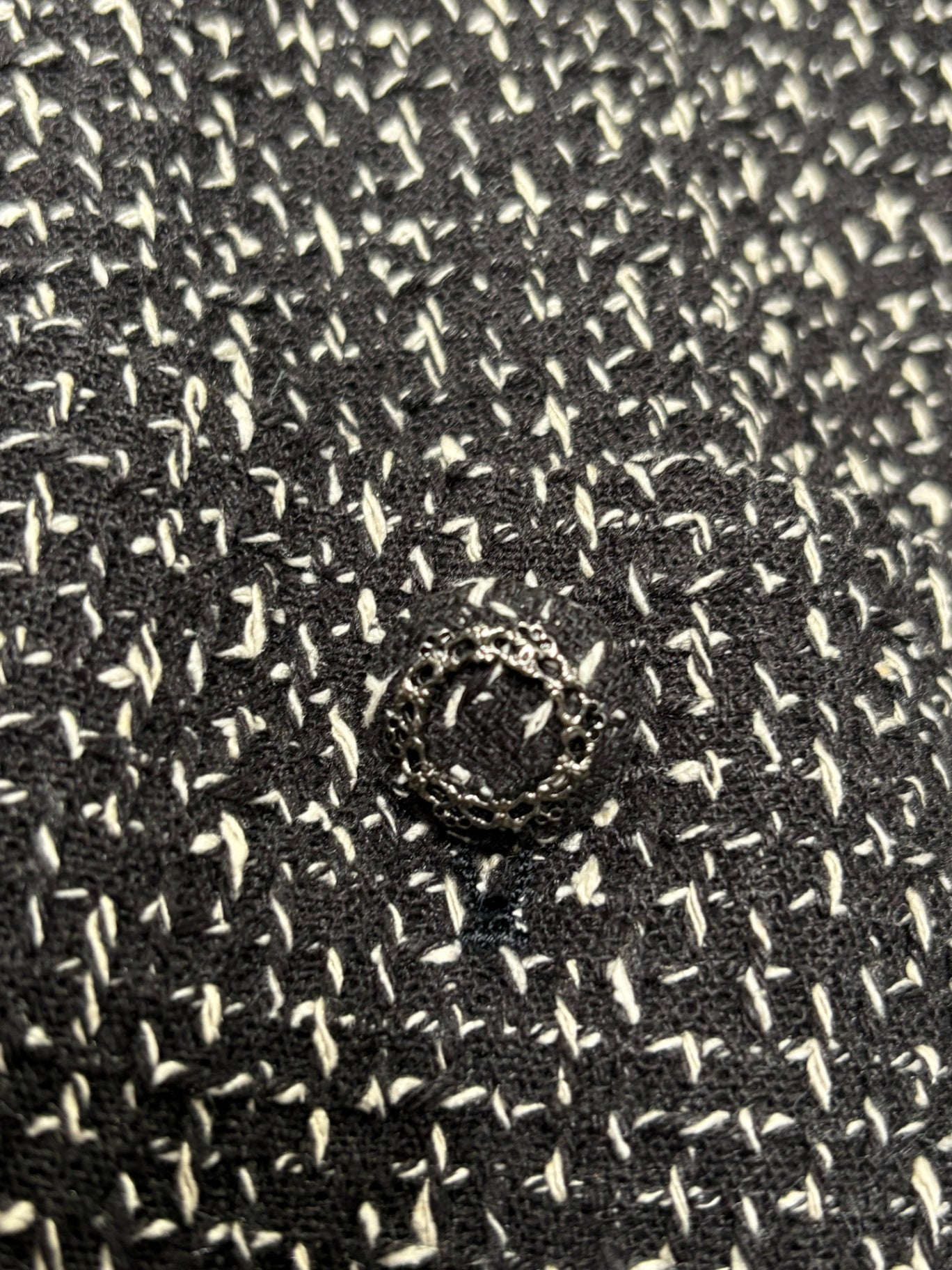 CHANEL Tweed Jacket with Signature Checked Cuffs