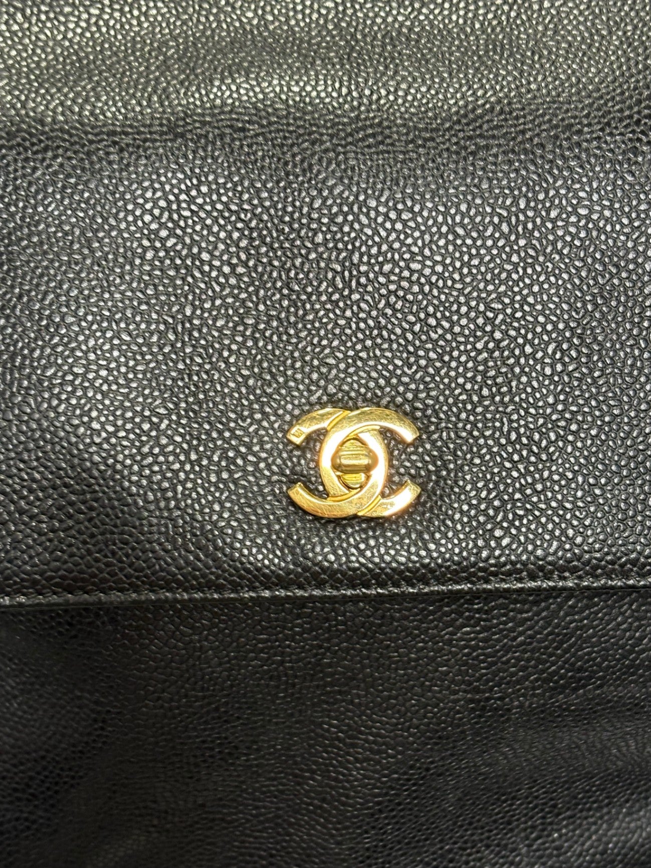 CHANEL Vintage Caviar Triple C Black Backpack