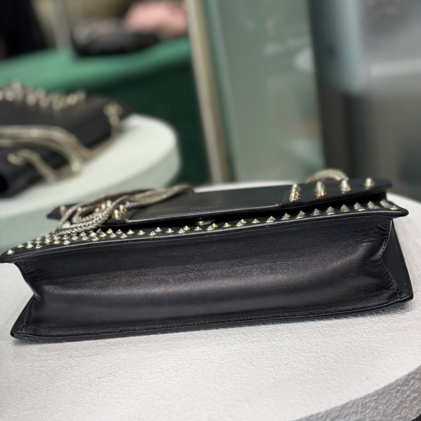 SAINT LAURENT Black Studded Betty bag