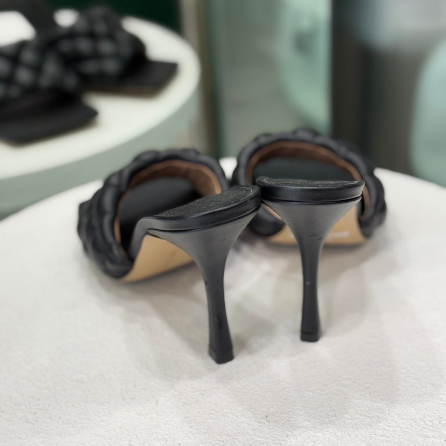 Bottega Venetta Black Mules Size 39.5 (Box)