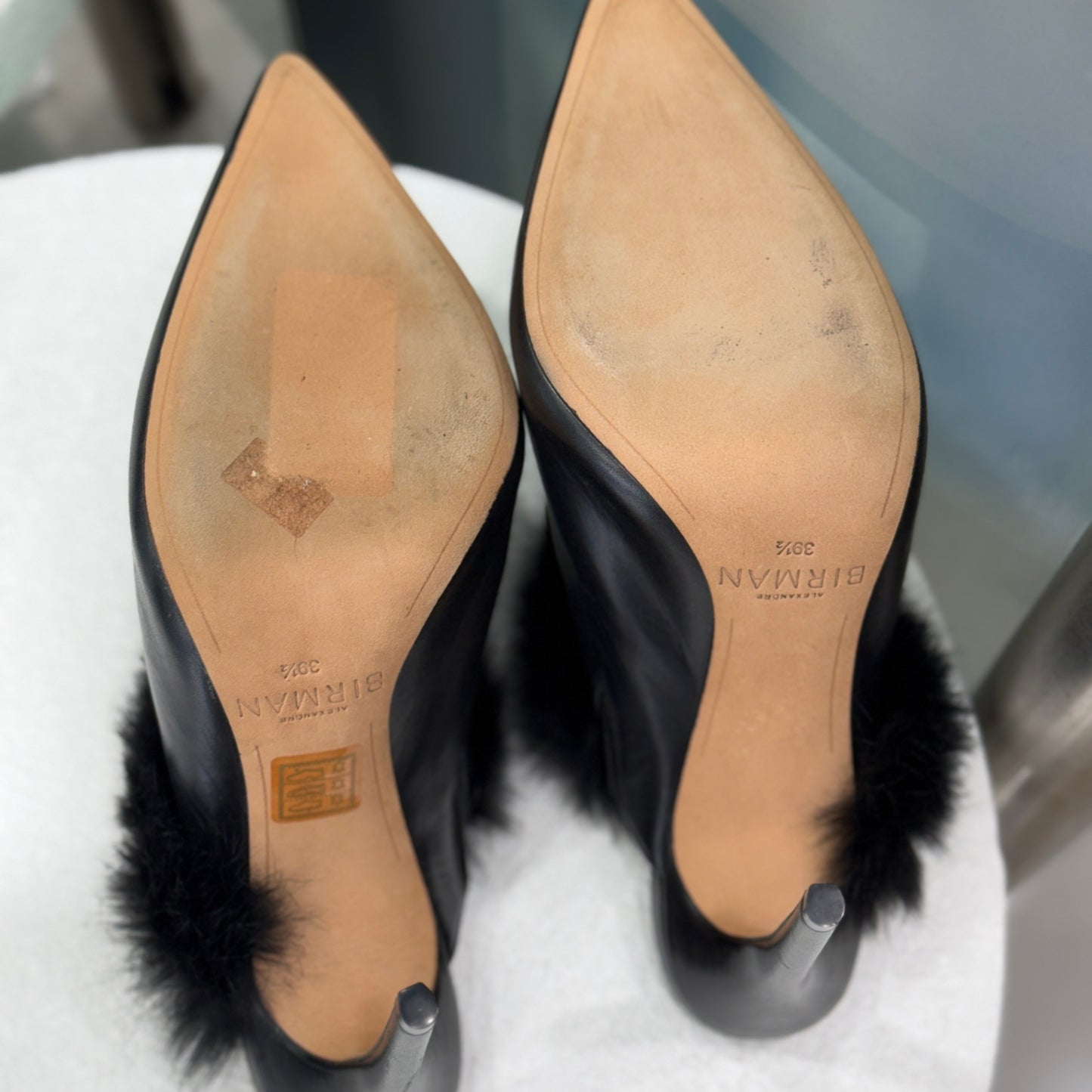 ALEXANDRE BIRMAN Black Fur Booties Size 8