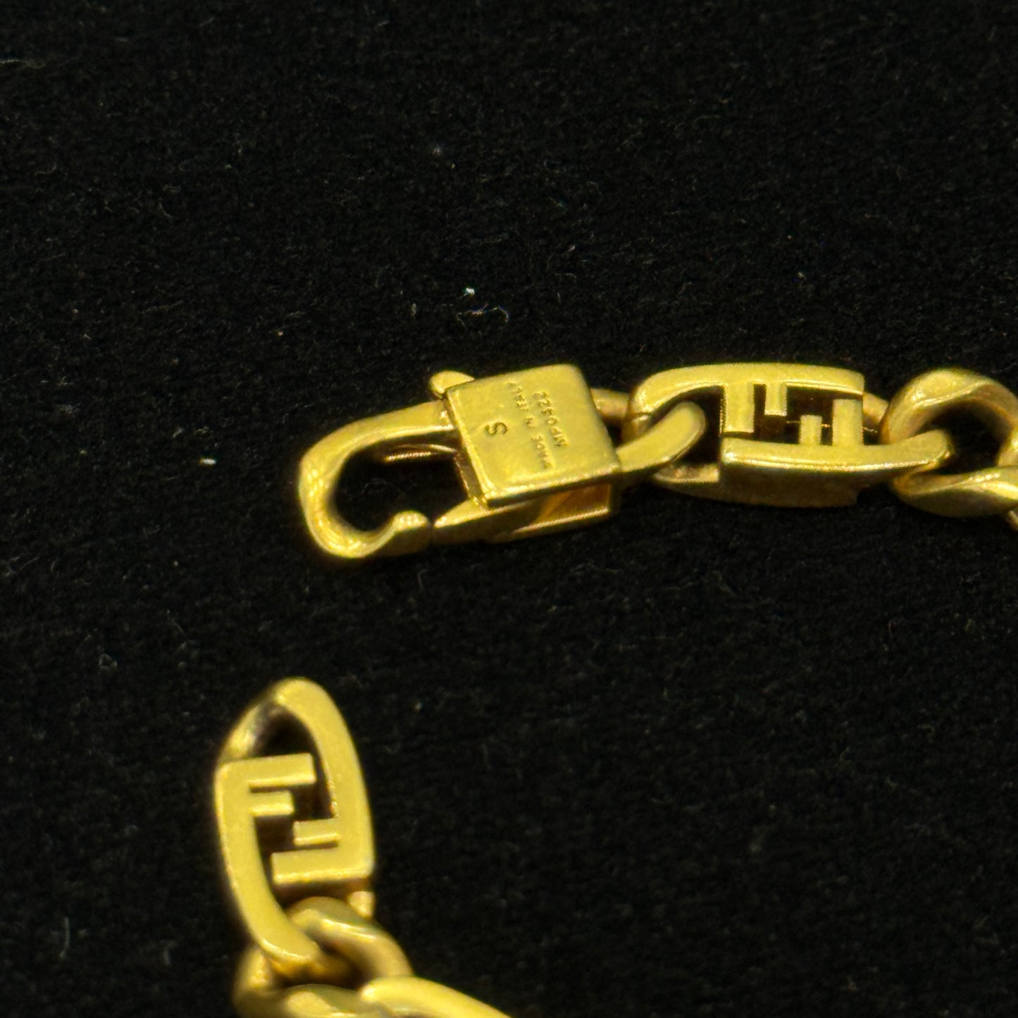FENDI Gold-Tone FF Link Bracelet