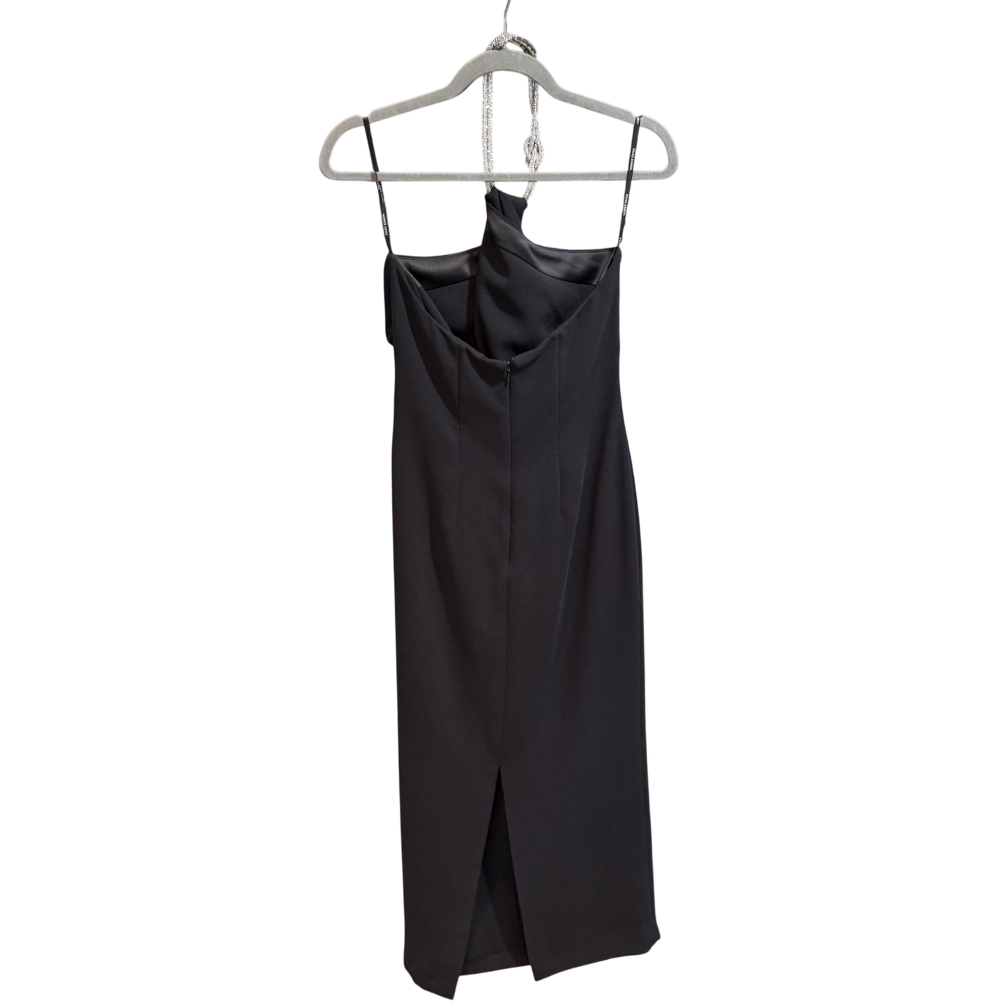 SOLACE LONDON Black Halter Dress Sz 38