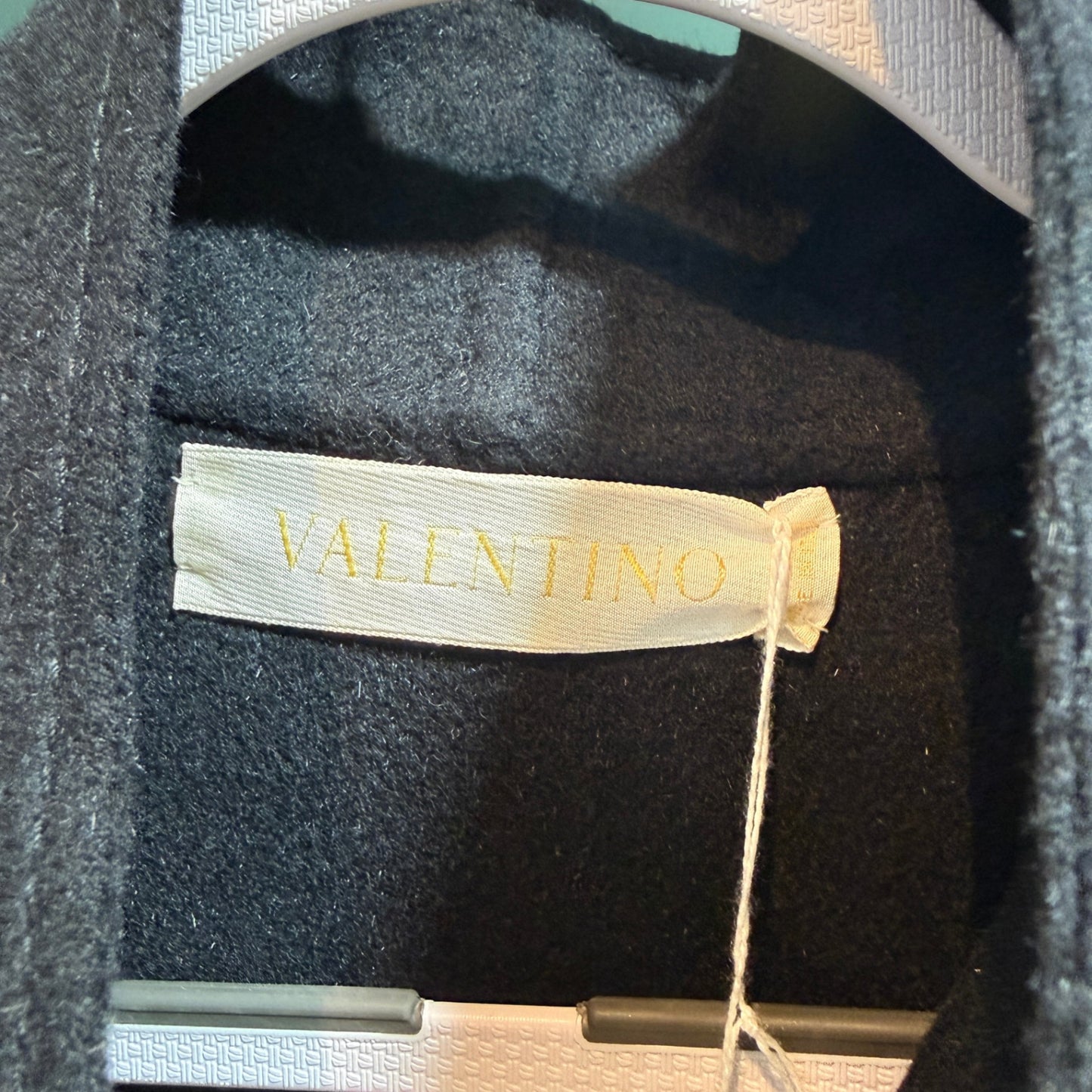VALENTINO Black and White Cashmere Coat Size 8