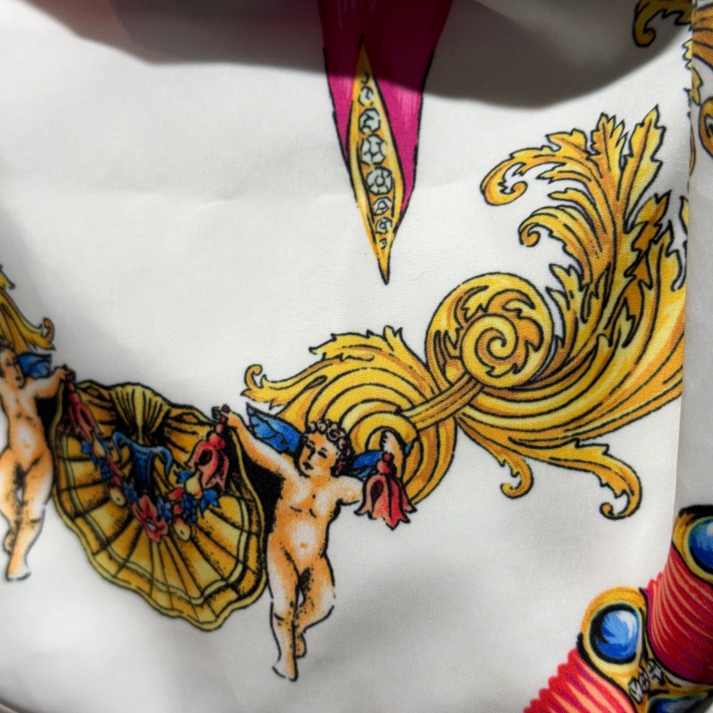 VERSACE White Nylon Shoulder Bag